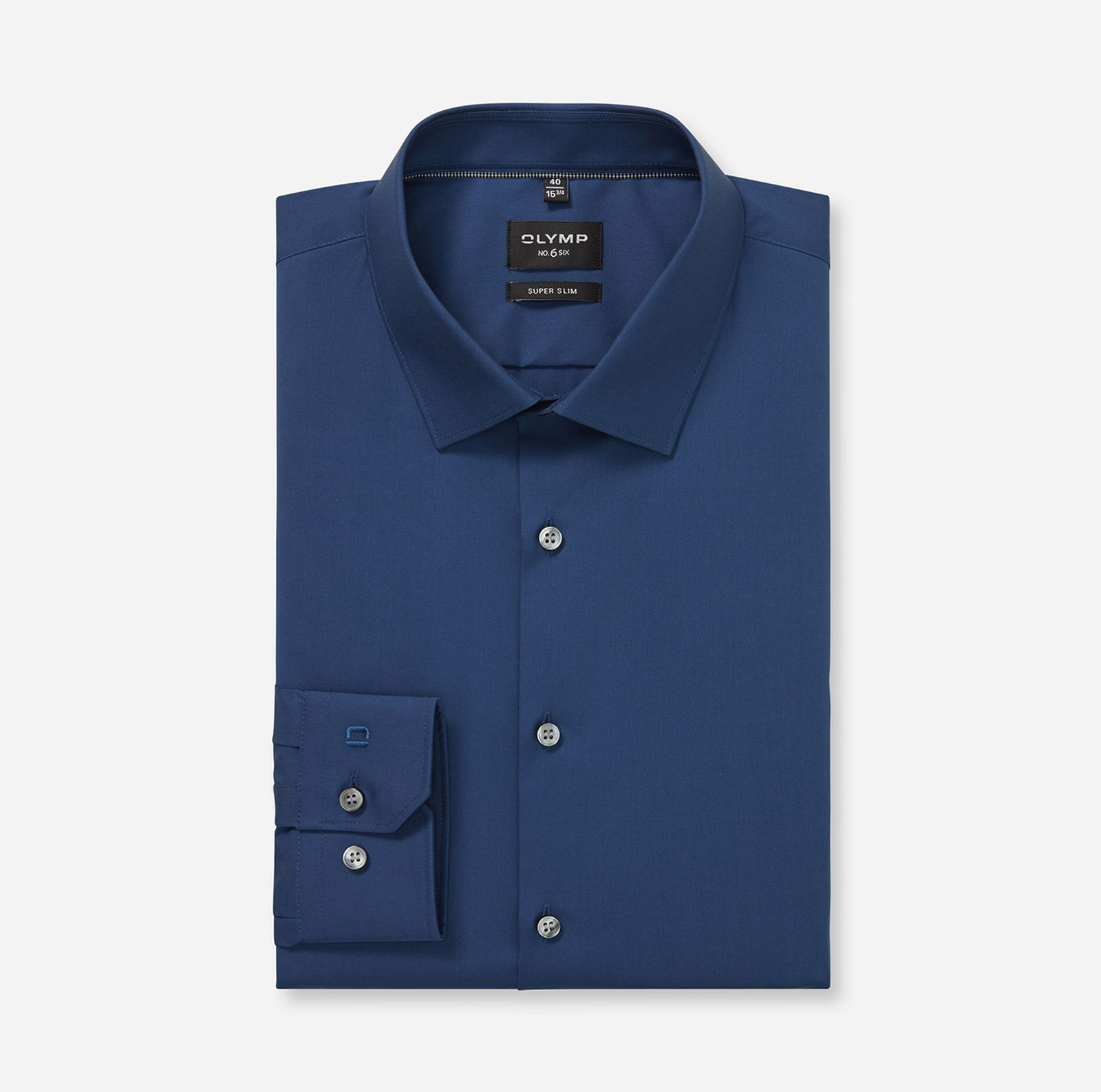 Olymp |  Olymp Hemd Super Slim | 43 | rauchblau