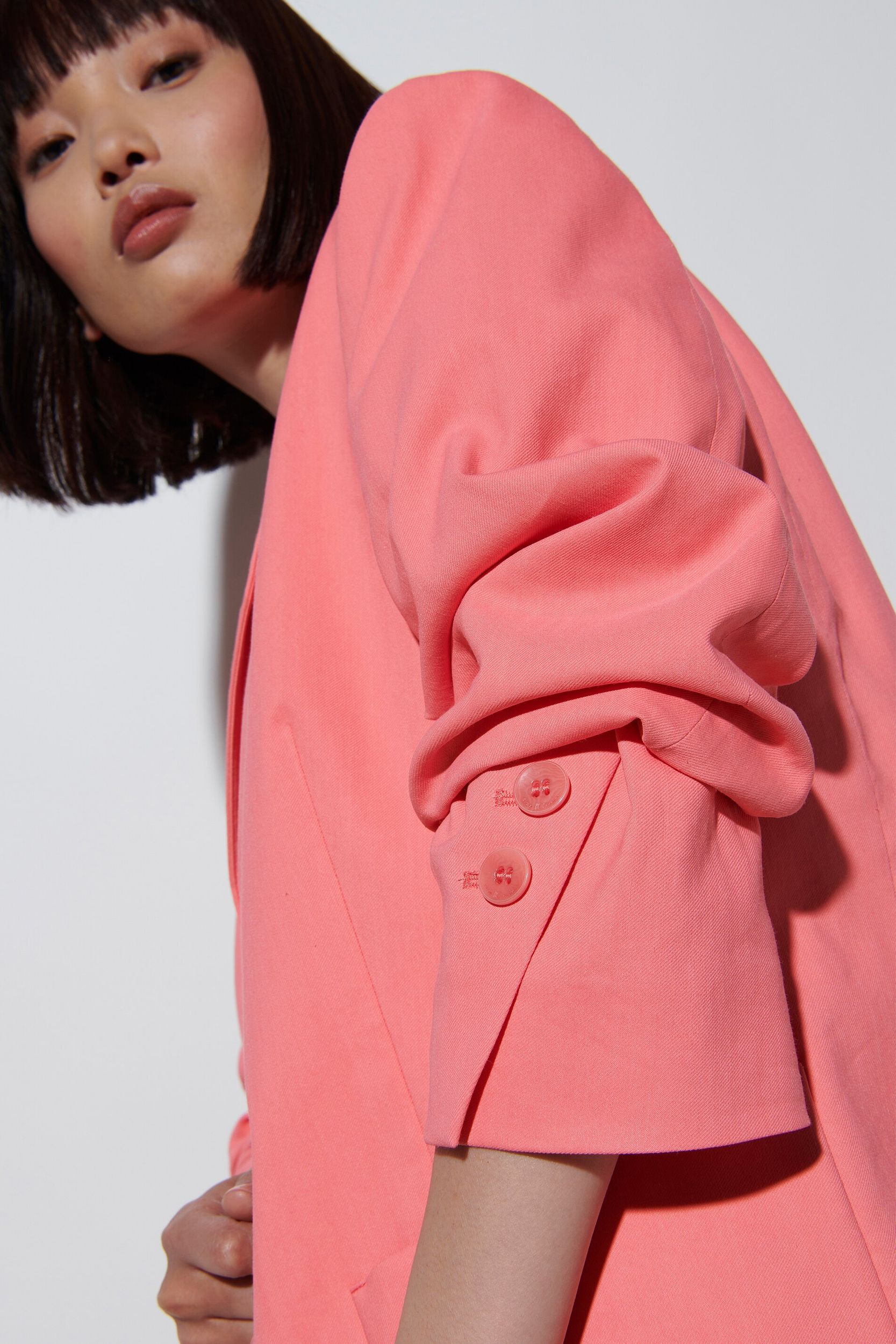 Gabardine-Blazer, tulip rose