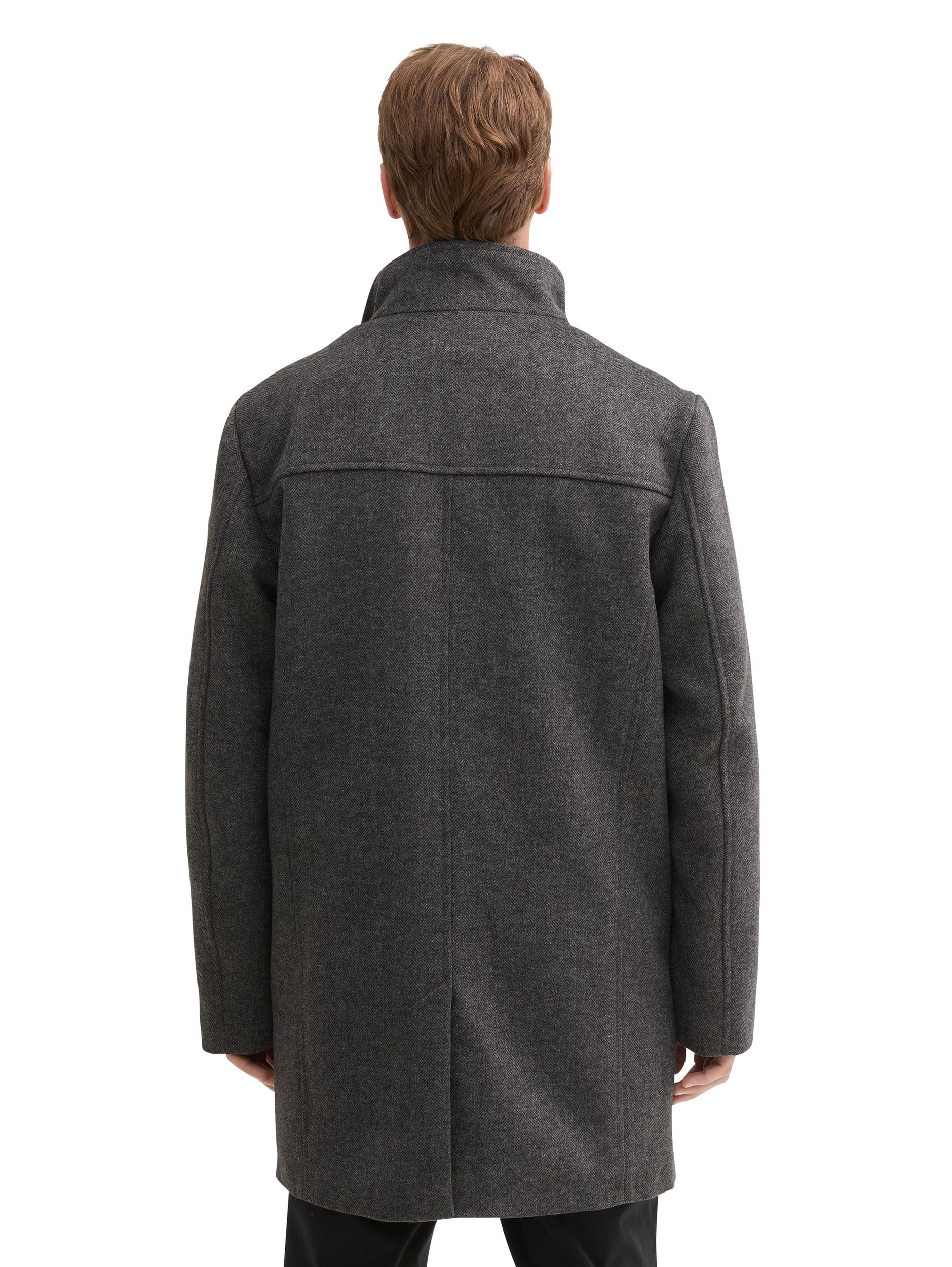 Tom Tailor |  Tom Tailor Klassischer Mantel  | XXXL | dark grey black herringbone