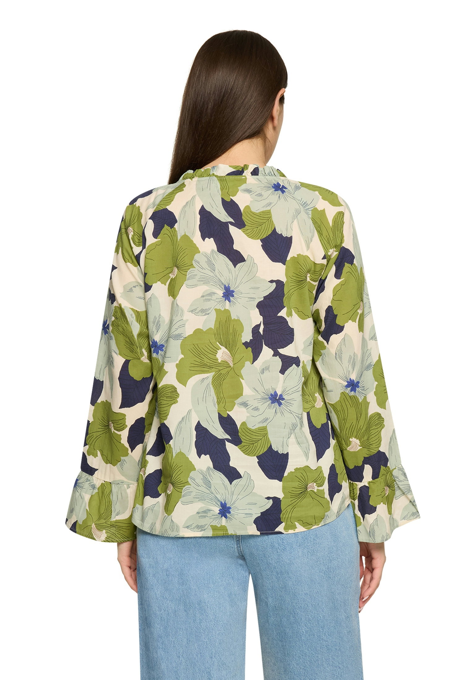 Bluse Kurz 1/1 Arm, White/Mint #4