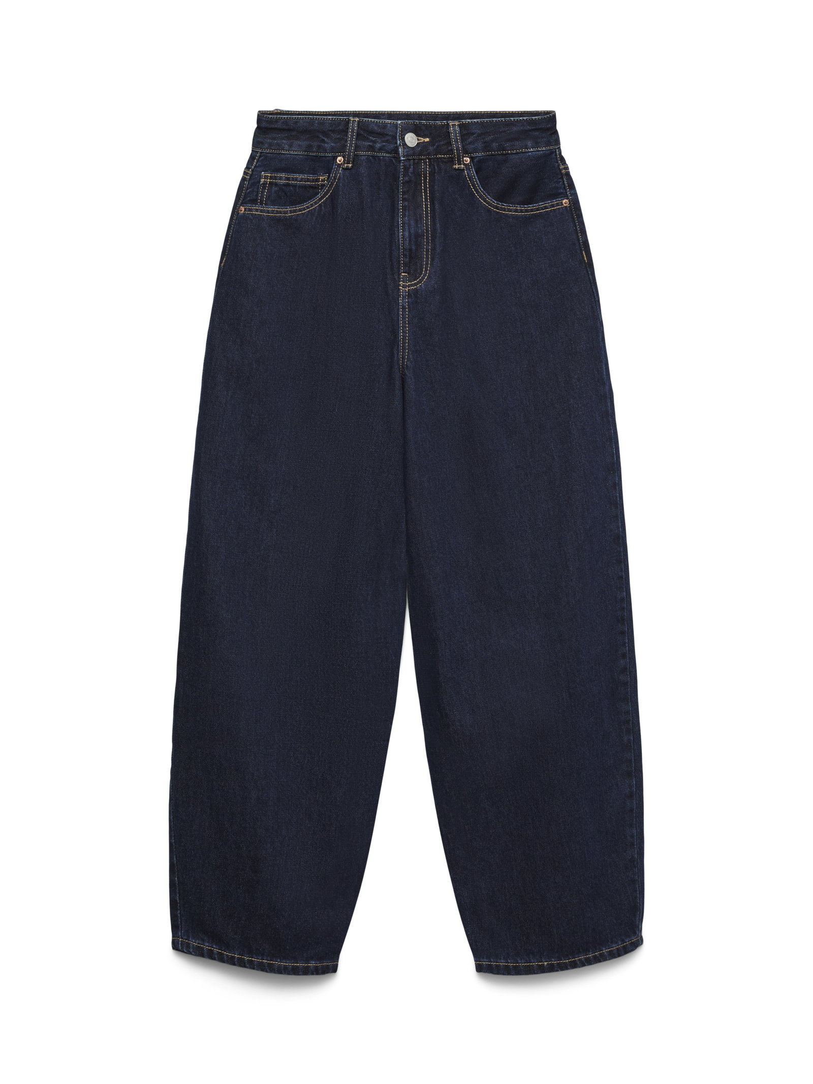 VMBILLIE HR BARREL ANK JEANS LI3191, Dark Blue Denim/RINSE #1