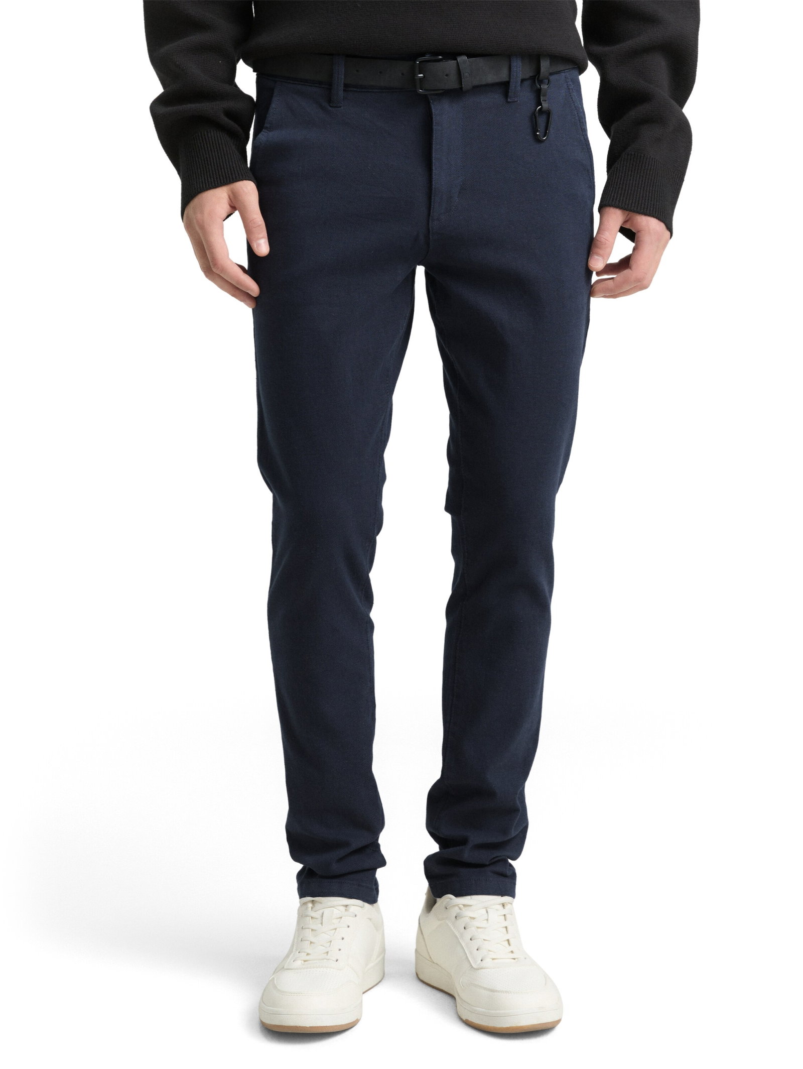 structured straight chino, navy dobby yarn dye #2