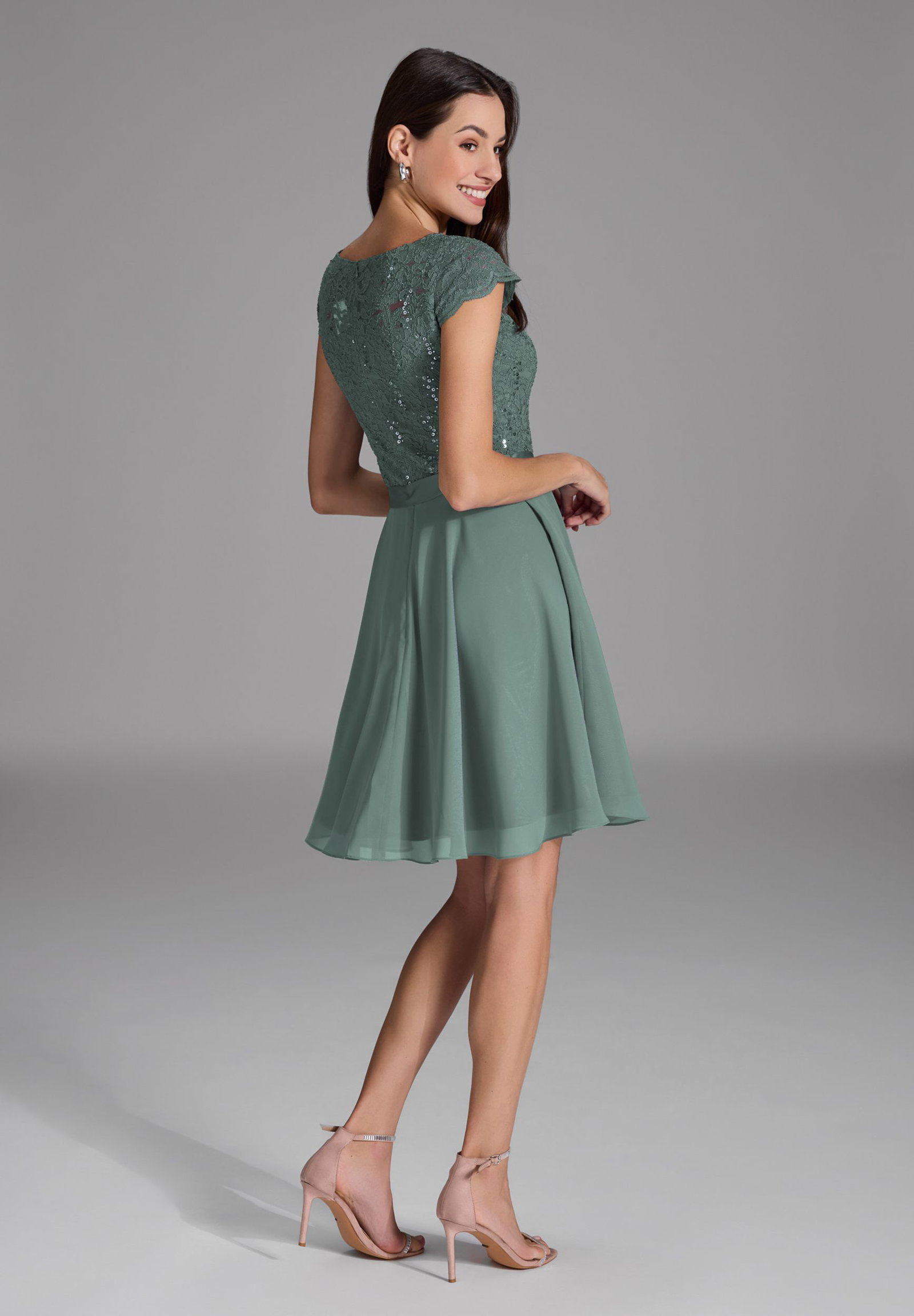 3e56164b15d9ae621222a31ec70746f9 SWING | SWING Kurzes Kleid | 38 | deep slate