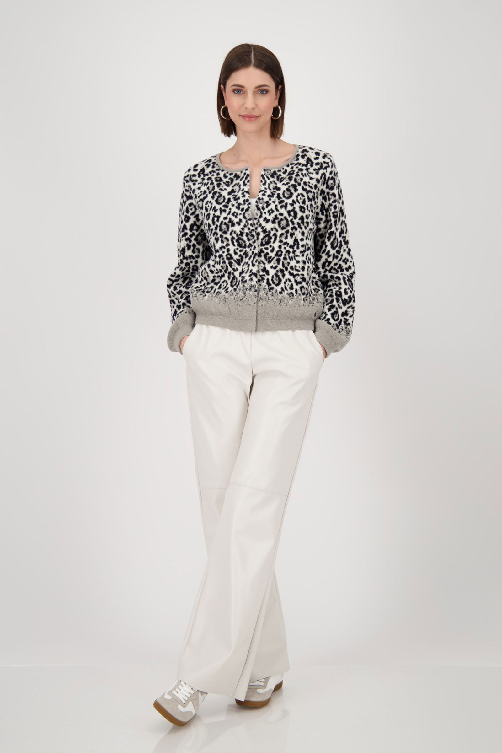 0c161cb0c458de9c7a888a14612d90fb Monari | Monari Strickjacke | Cardigan | 38 | light sand ringel