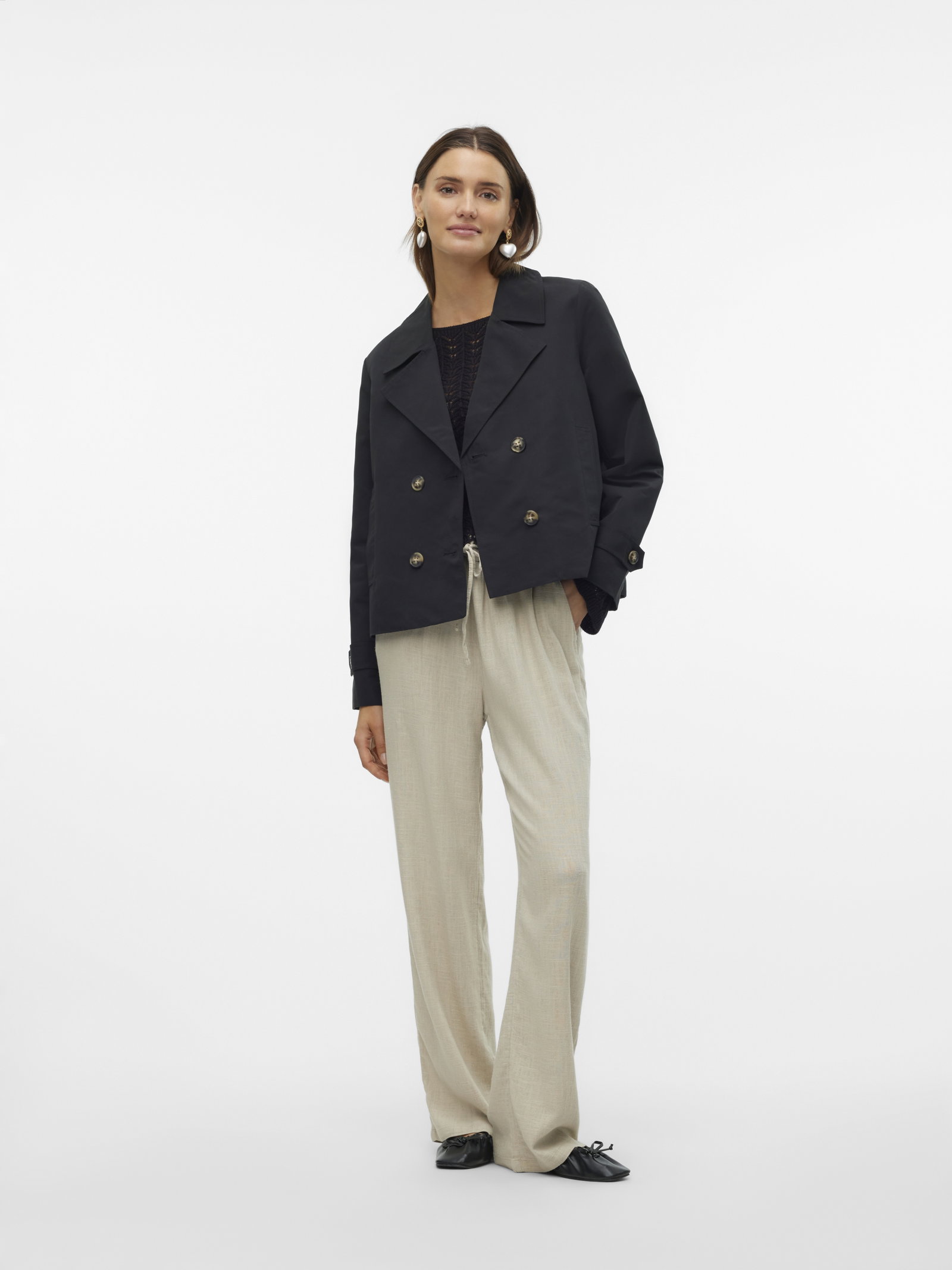 VMCHLOEMIA SHORT TRENCHCOAT NOOS, Black #4