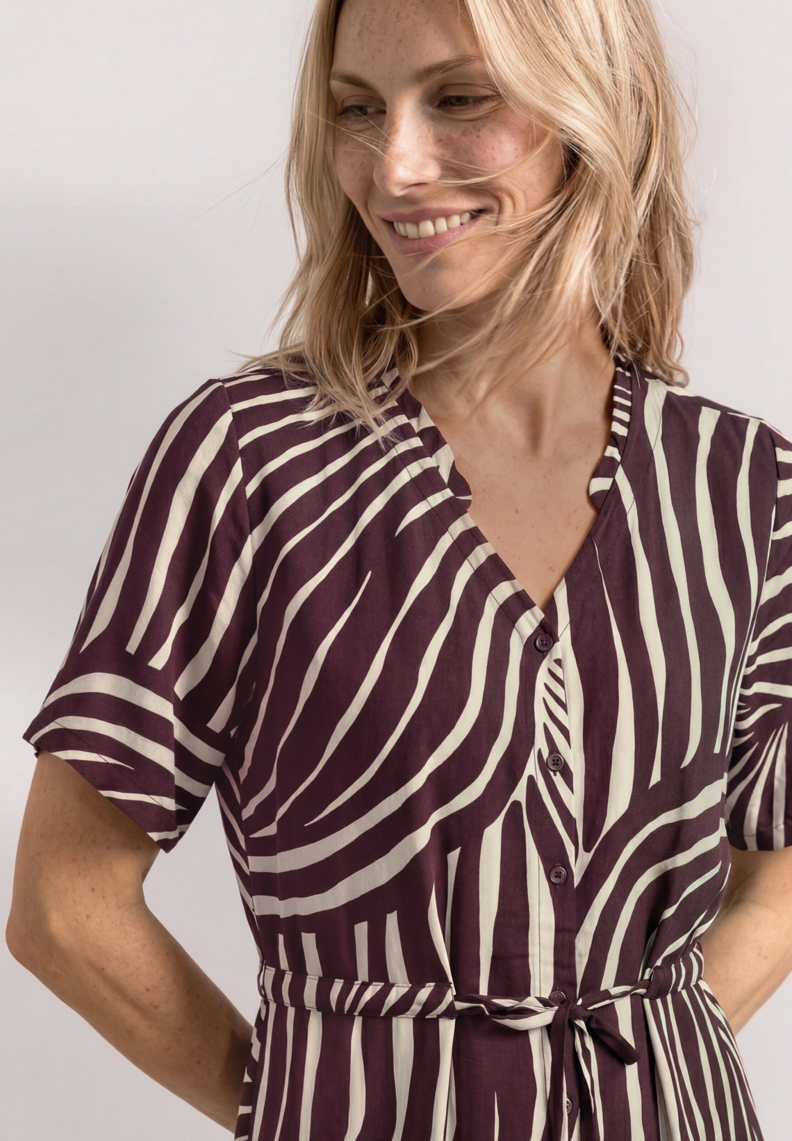 Viscose Dress_AOP, rustic rouge #5