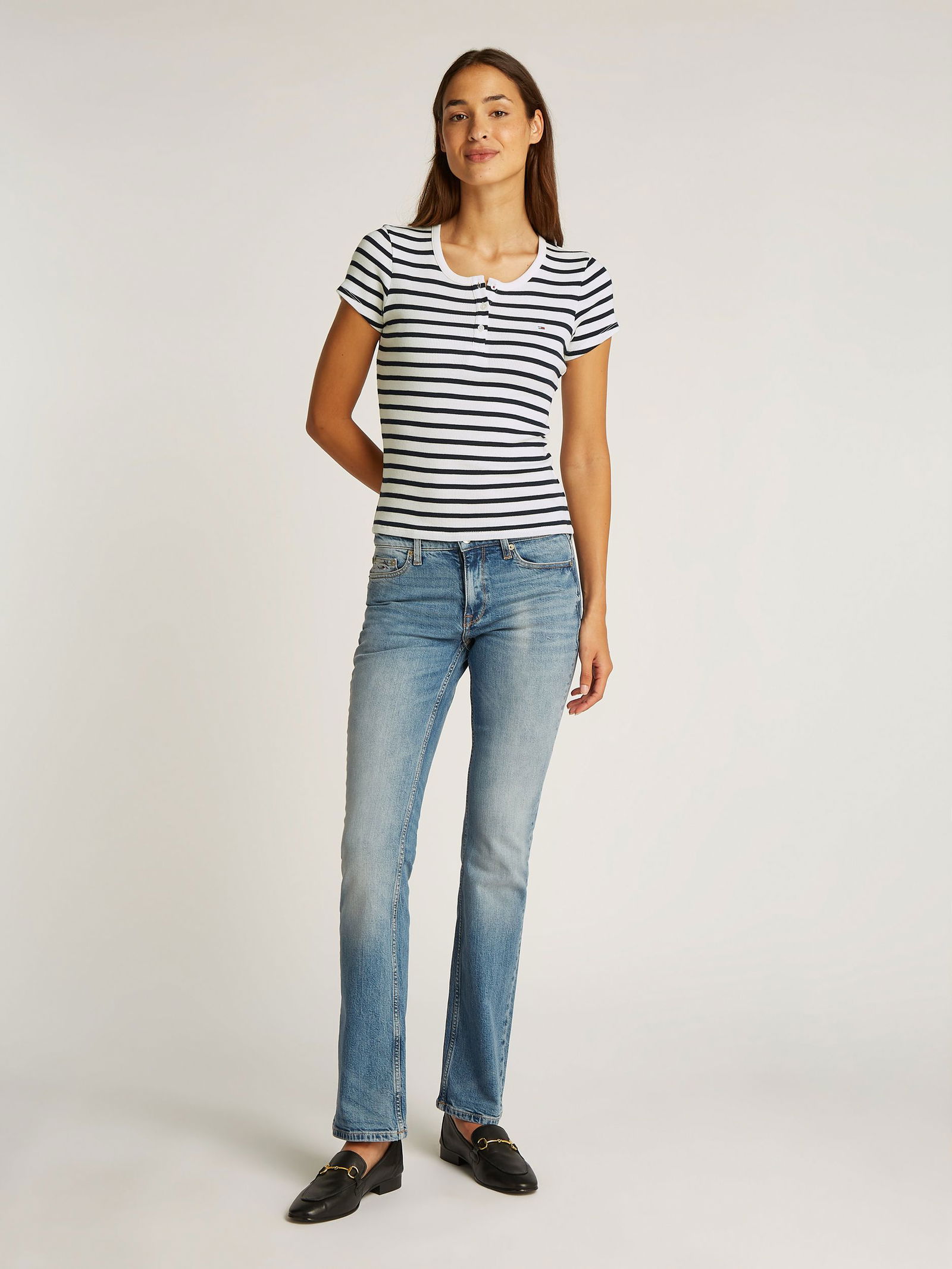 87161365ce28d021e777387bb80313a3 Tommy Jeans | Tommy Jeans Shirt | L | brenton stp/ white/desert sky