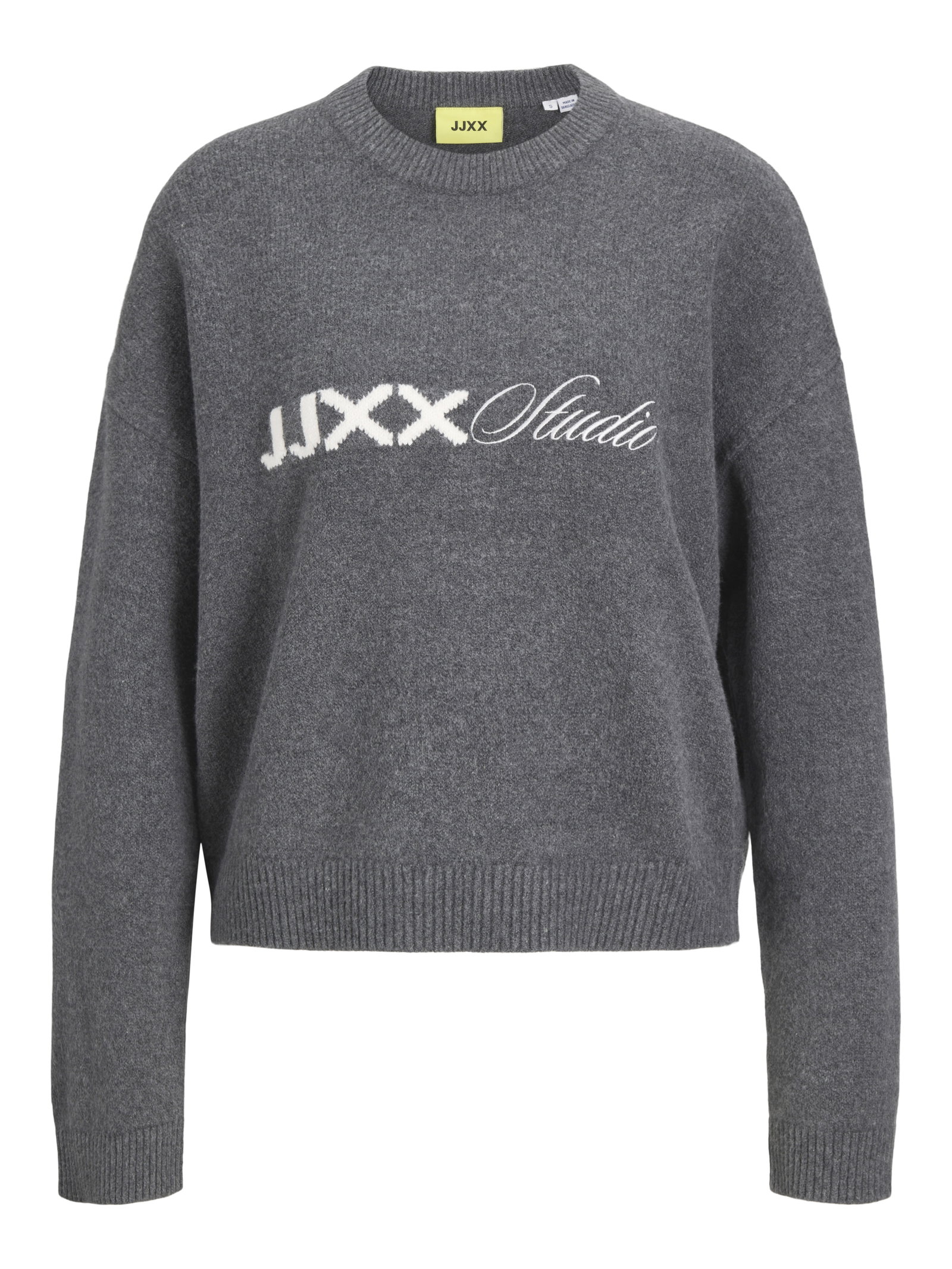 JXNORREBRO CREW NECK KNIT, Dark Grey Melange #1