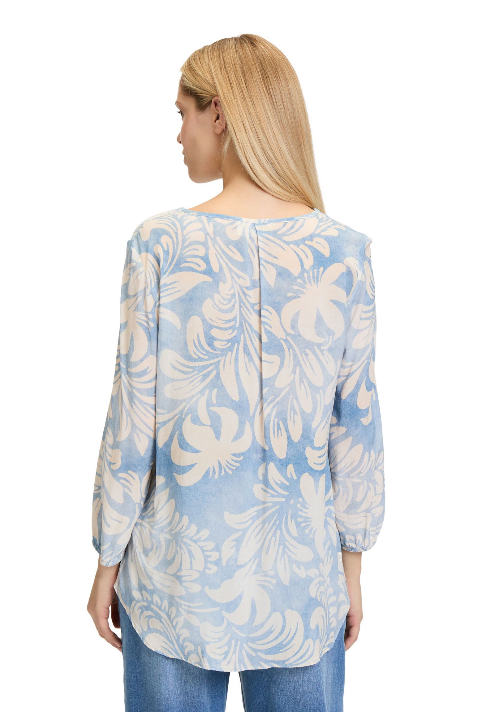 Cartoon |  Cartoon Druckbluse  | 42 | blau/weiß
