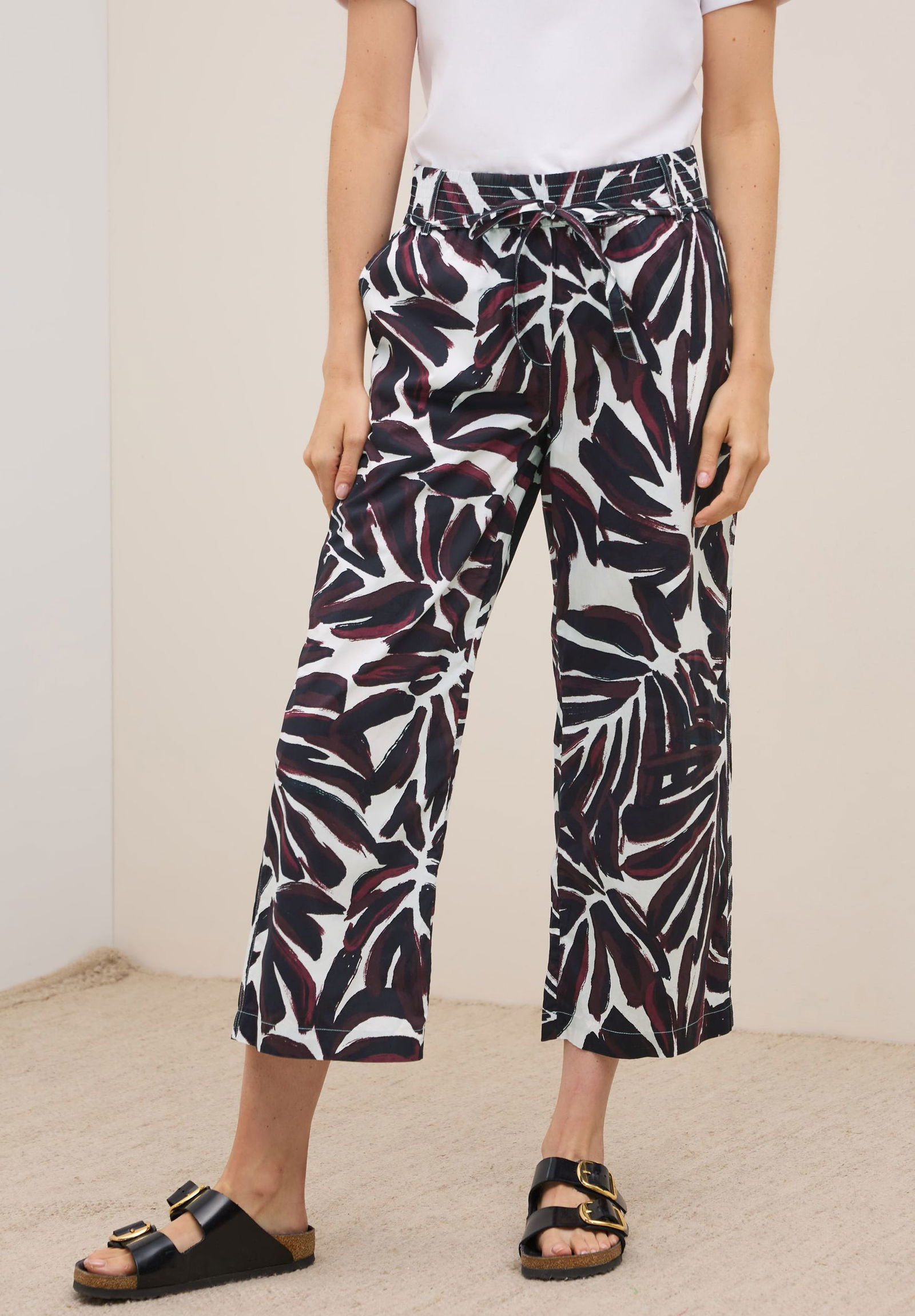  |  Gemusterte Wide Leg Hose | 11231_36900