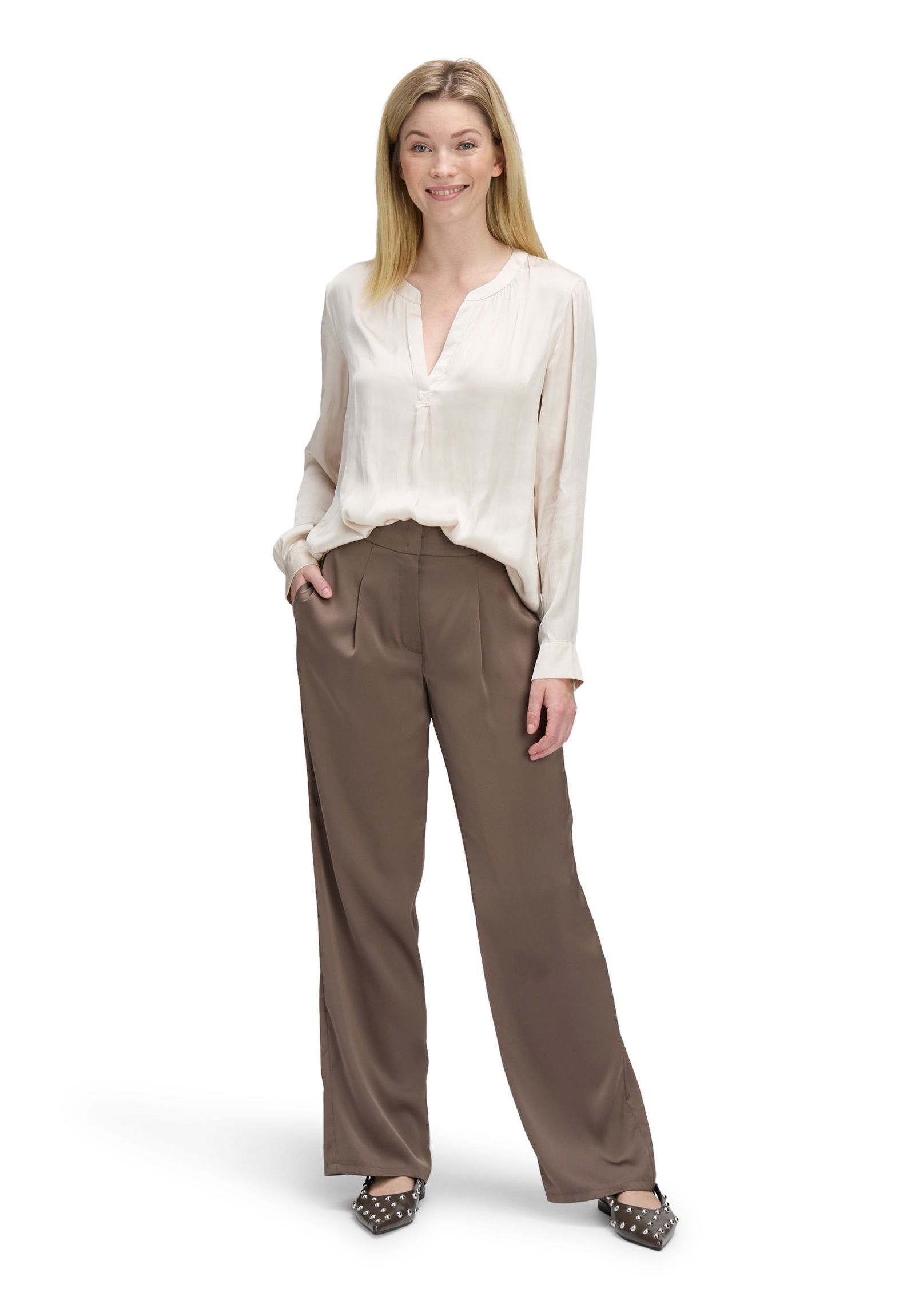 Betty Barclay | Betty Barclay Druckbluse | 42 | beige