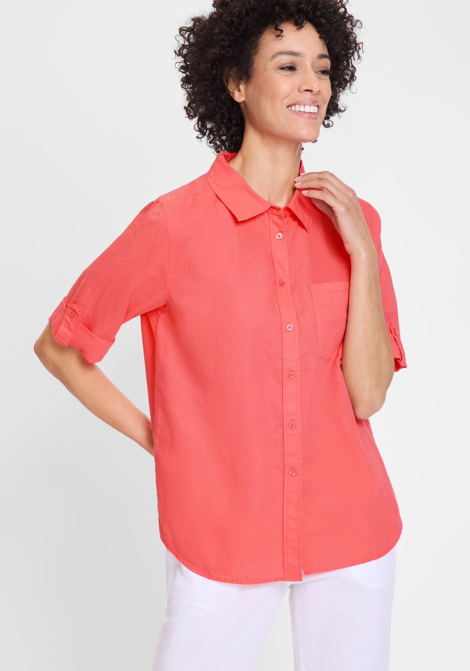  |  Blouse Woven Short Sleeves, Misty Rose | 38 | misty rose