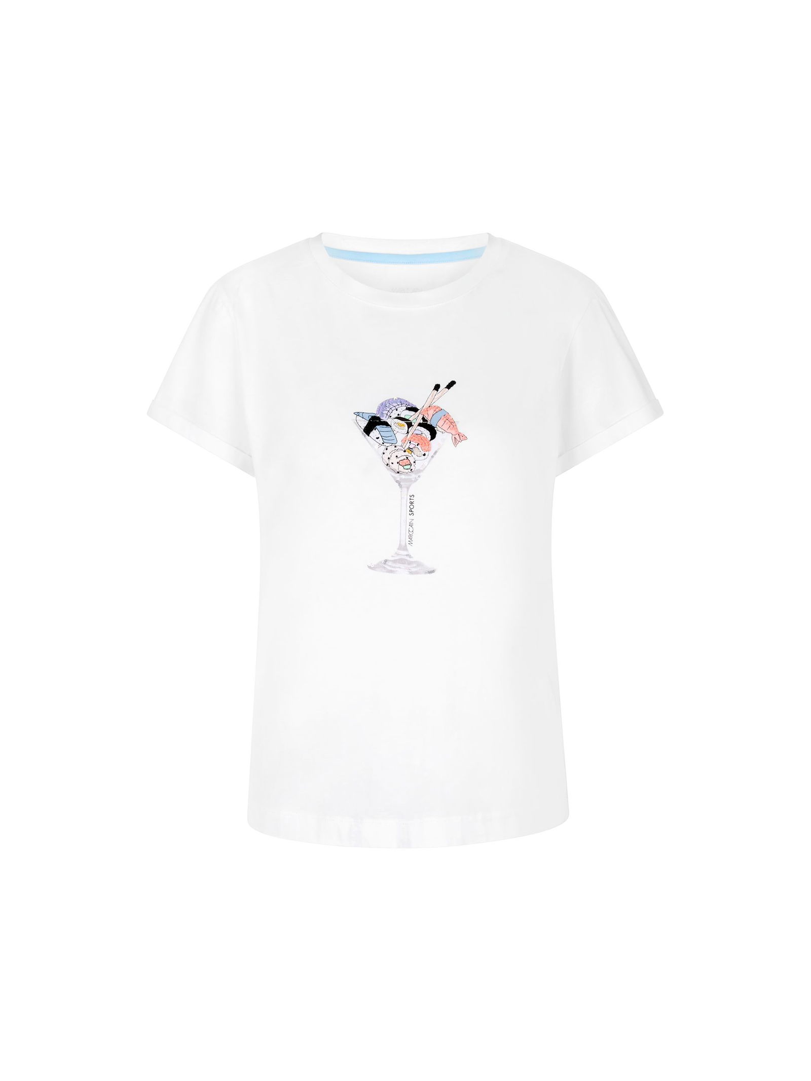 66884ad173b0b993e975af2621197442 Marc Cain Sports | T-Shirt mit 3D-Applikation | 42 | white