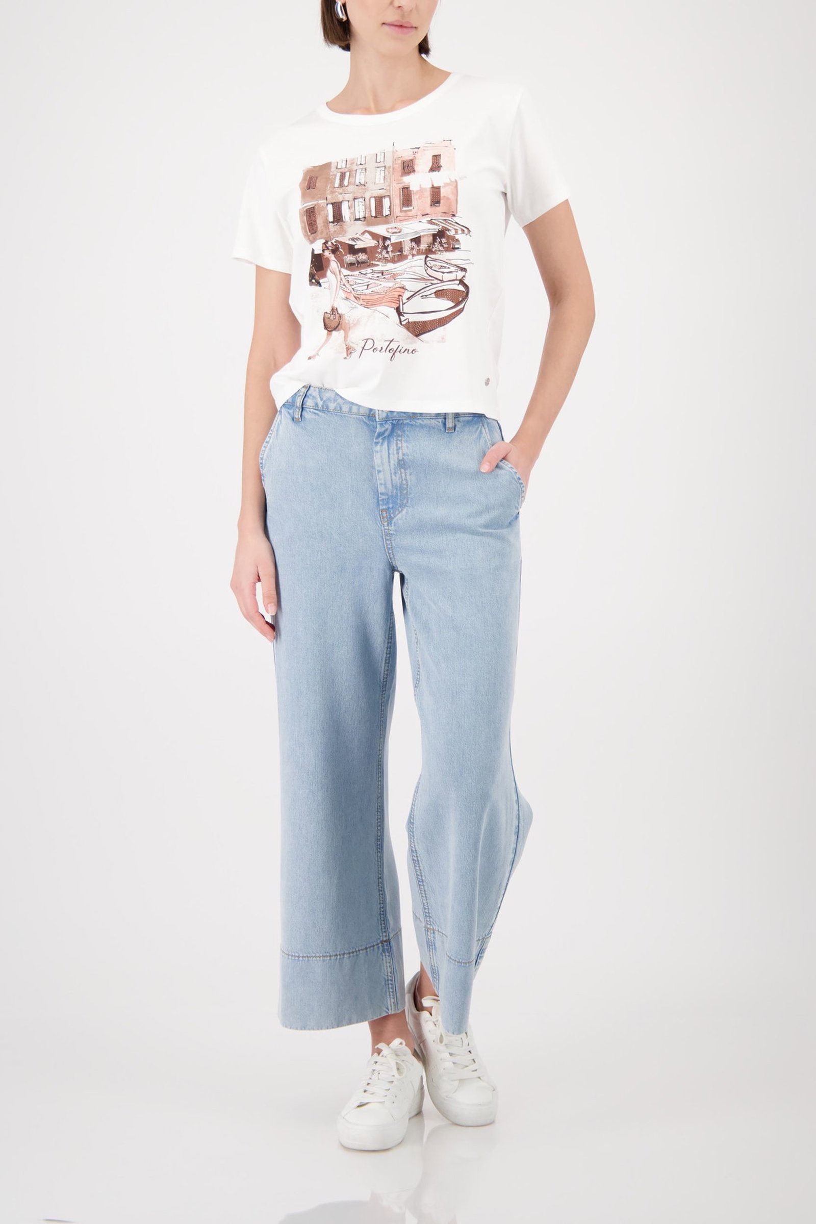 Monari |  T-Shirt, cream | 36