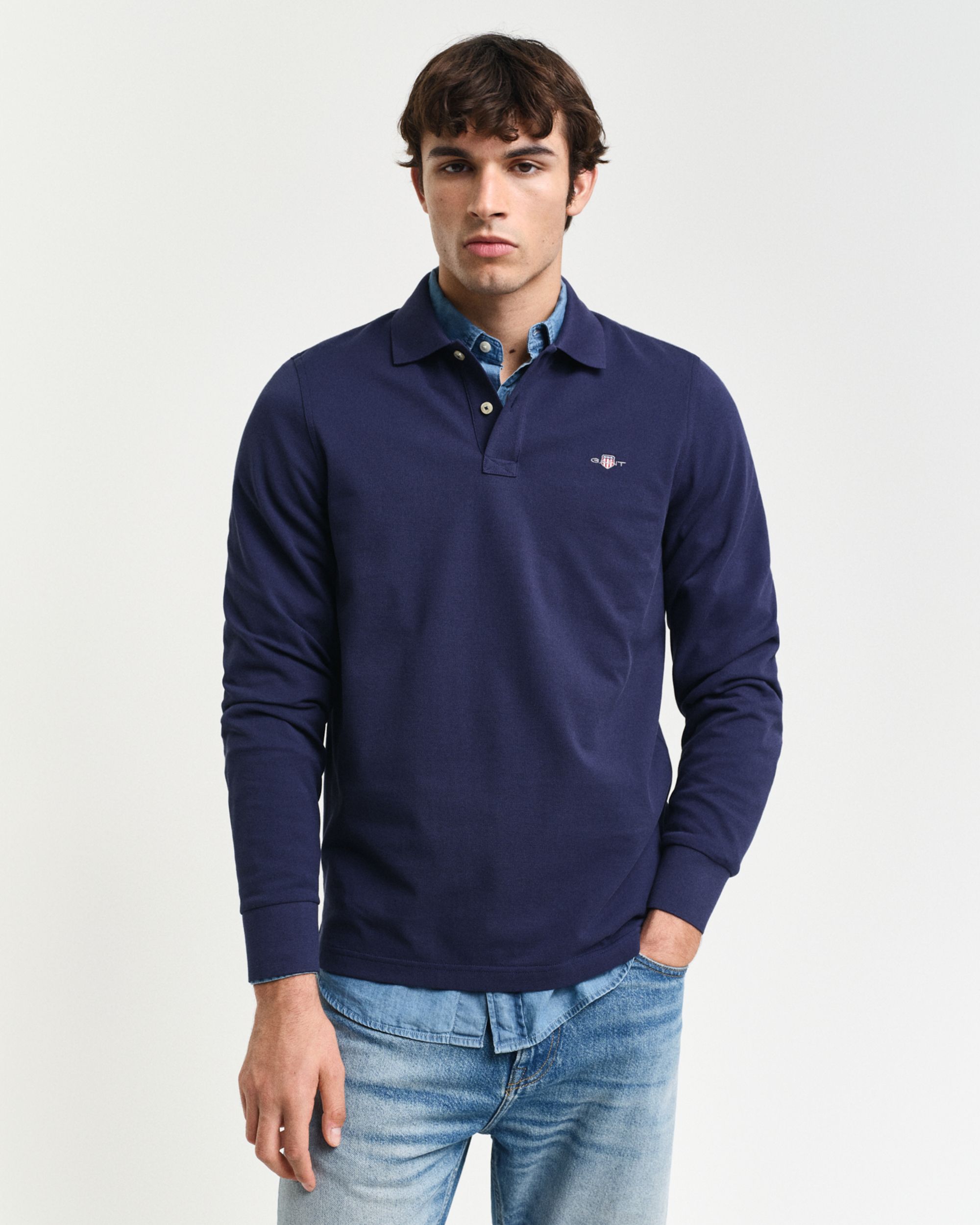 Gant |  Gant Longsleeve  | XXXL | evening blue