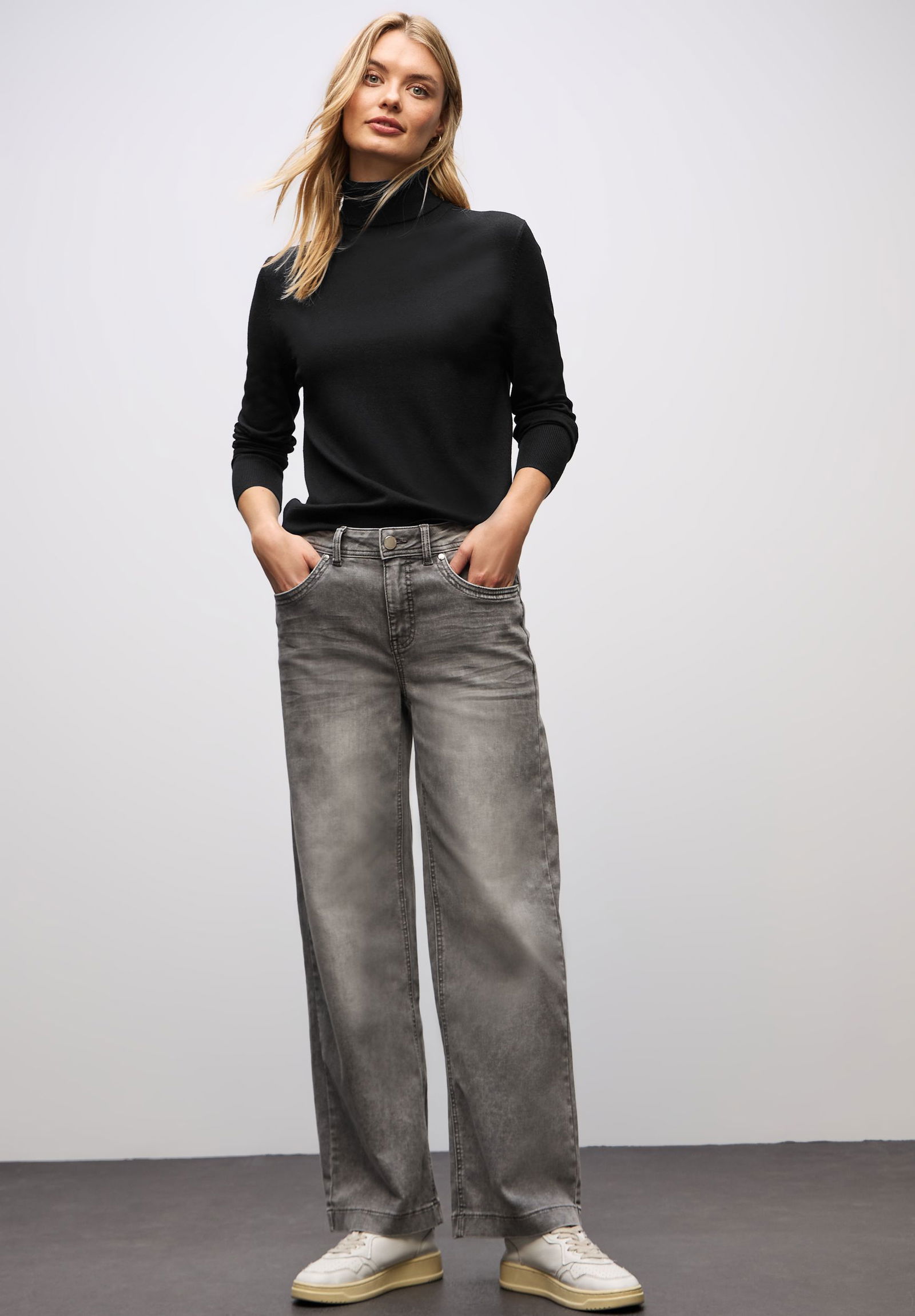 Street One | Street One Rollkragenpullover | 42 | black
