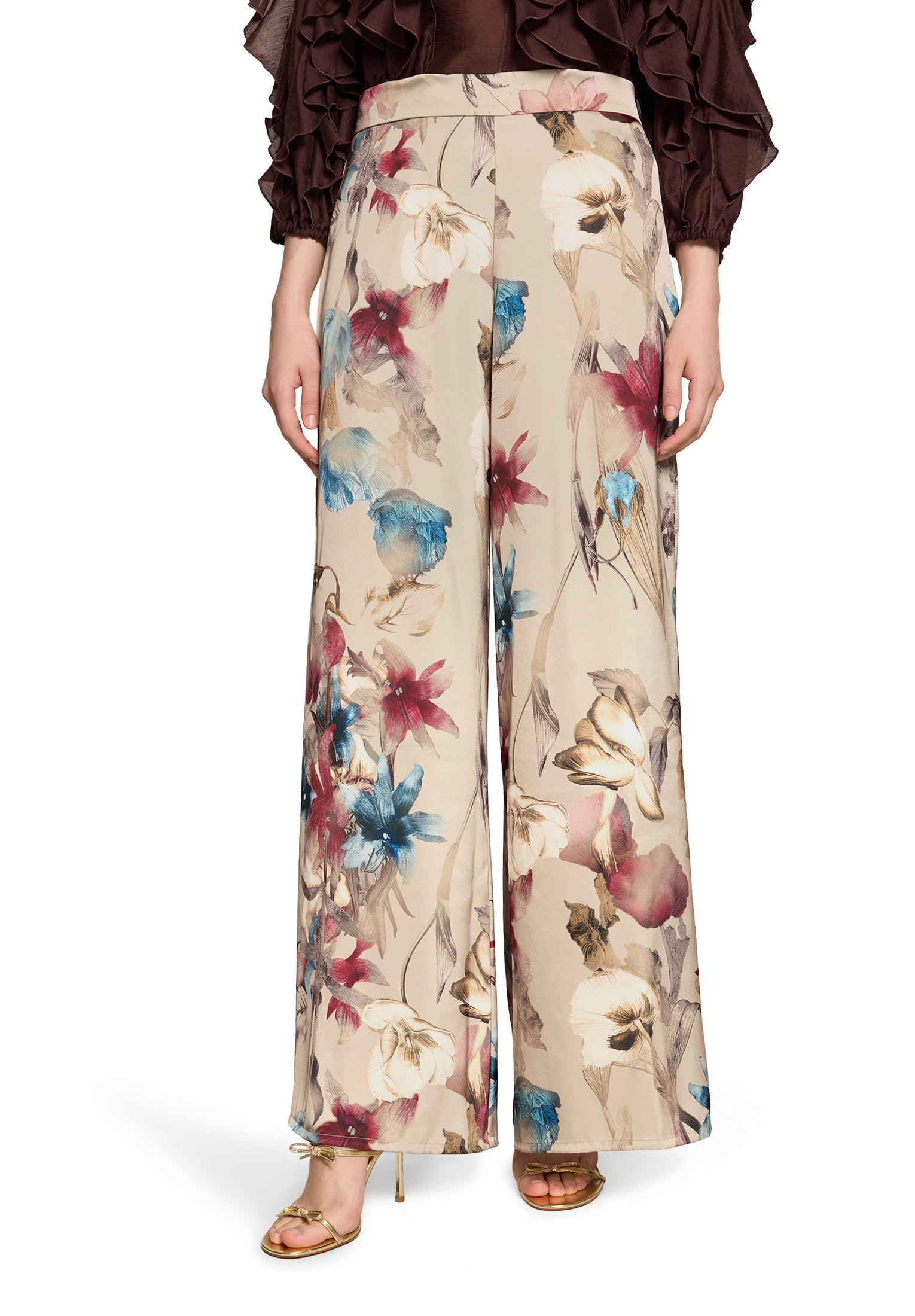 Hose, Beige/Dark Red #3