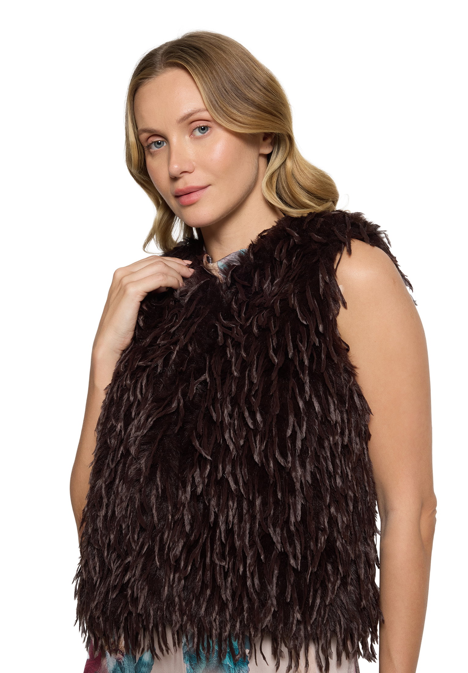 Weste Fell/Pelz, Espresso Brown #6