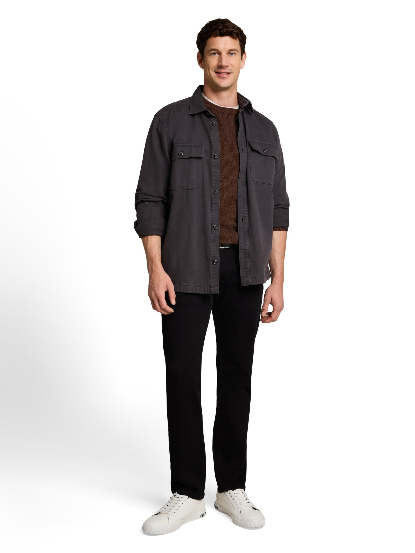 mouline structured crew neck k, mouline camel navy #3