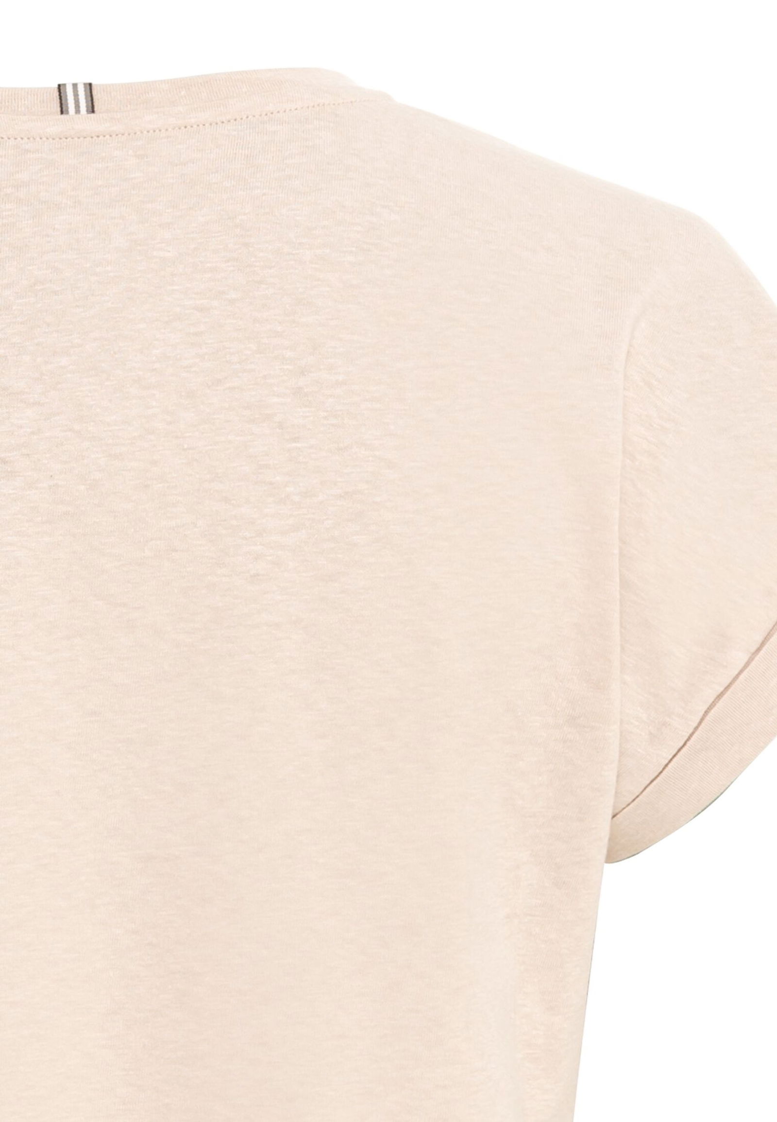 Camel Active |  T-Shirt aus Baumwoll-Leinen-Mix | M | dark navy