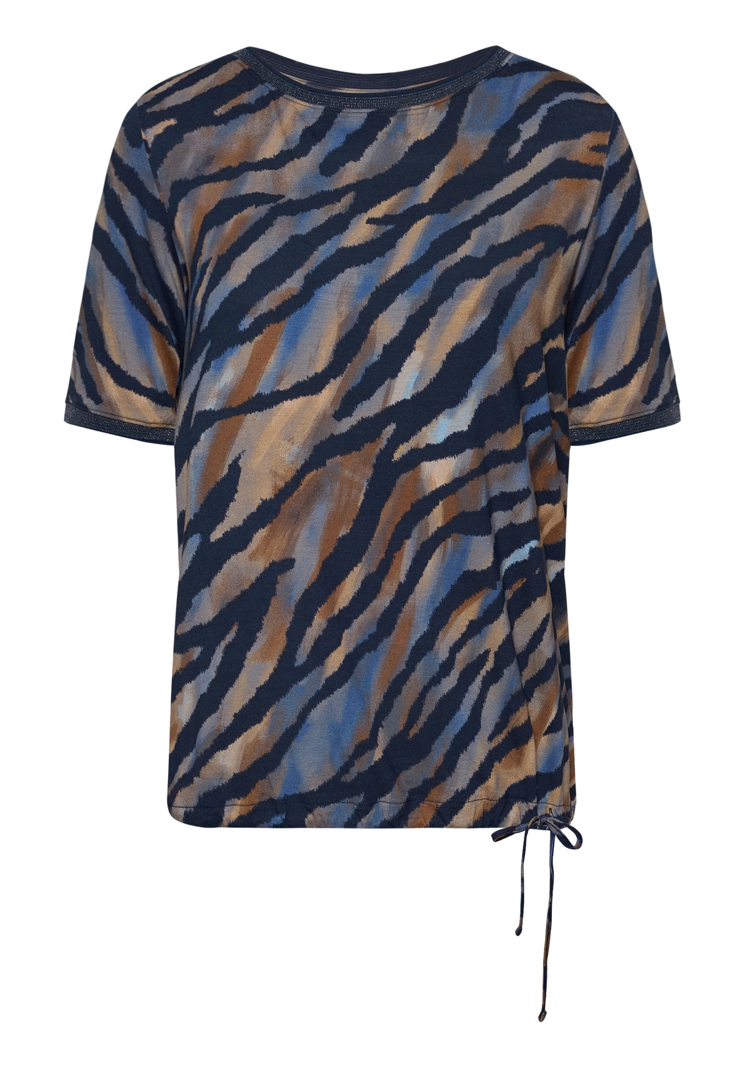 Shirt Kurz 1/2 Arm, Blue/Brown #1