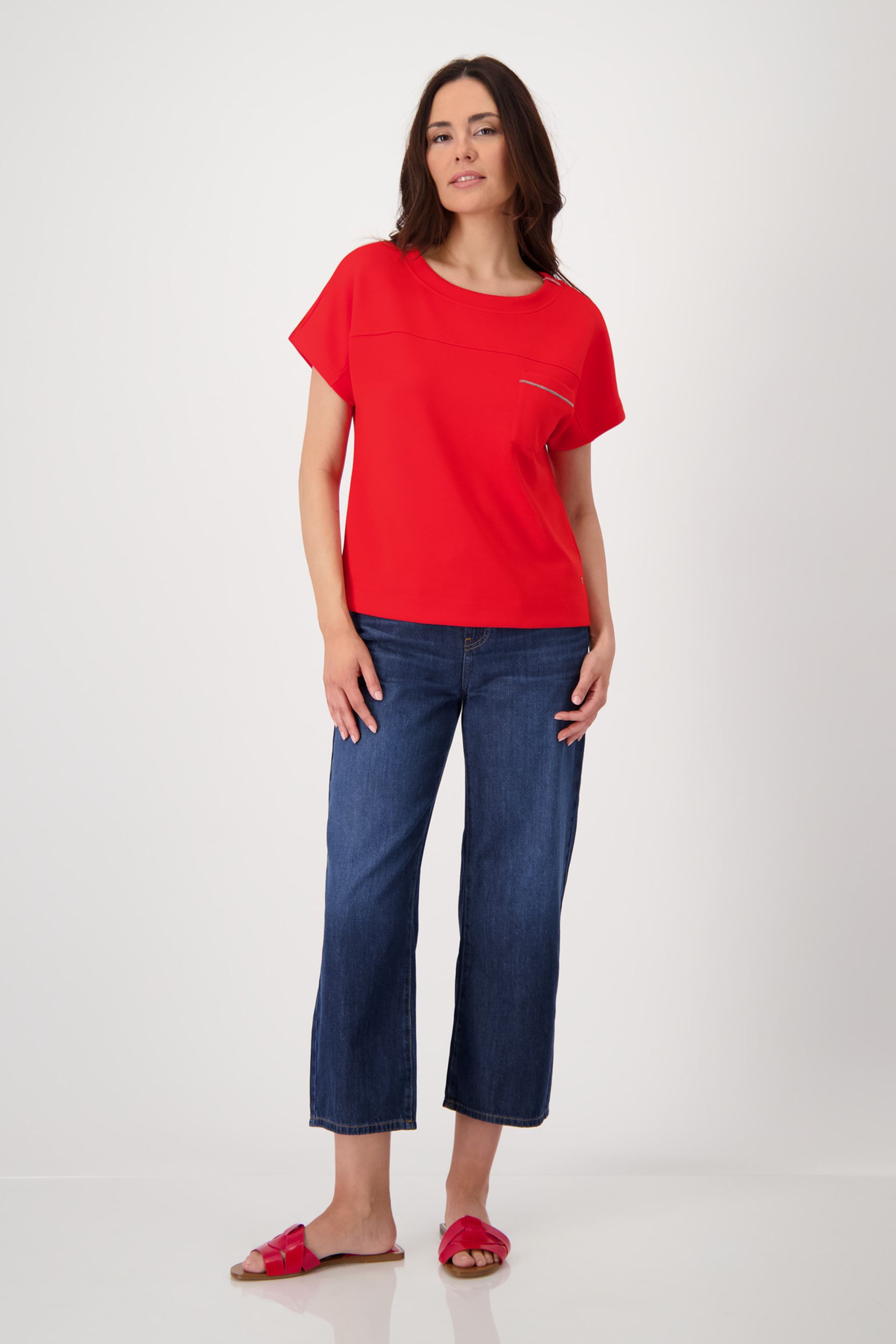 Monari |  Sweatshirt, cream | 36 | red