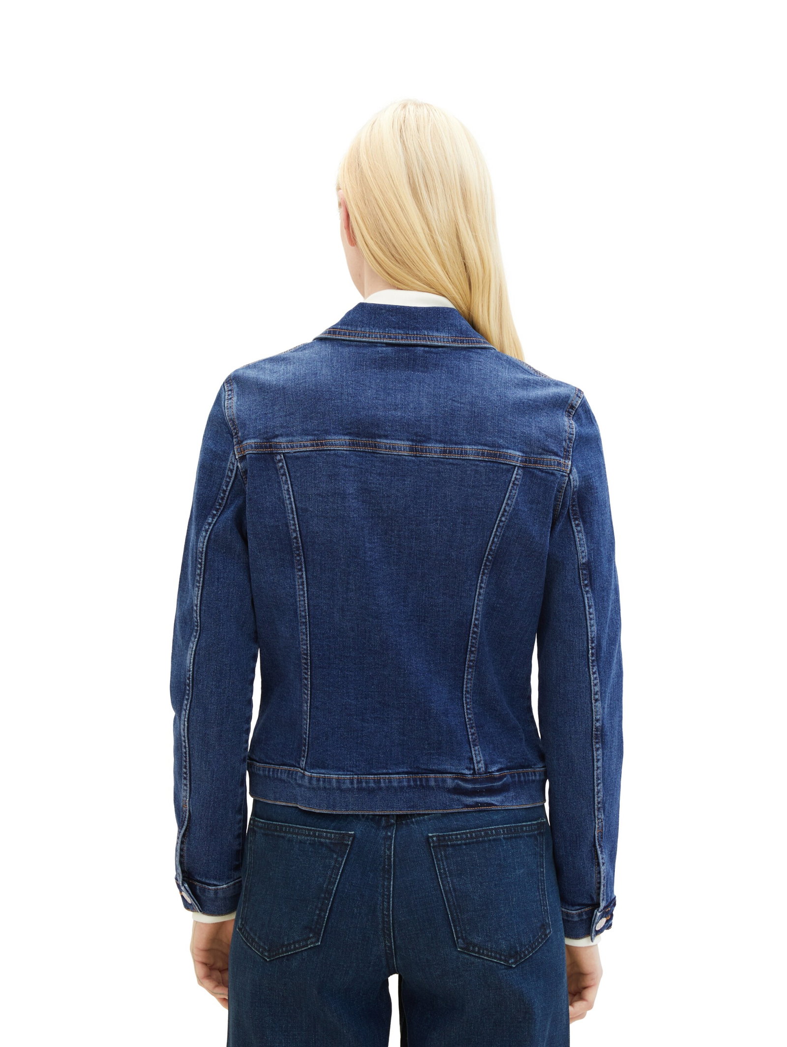 easy denim jacket, Used Mid Stone Blue Denim #4