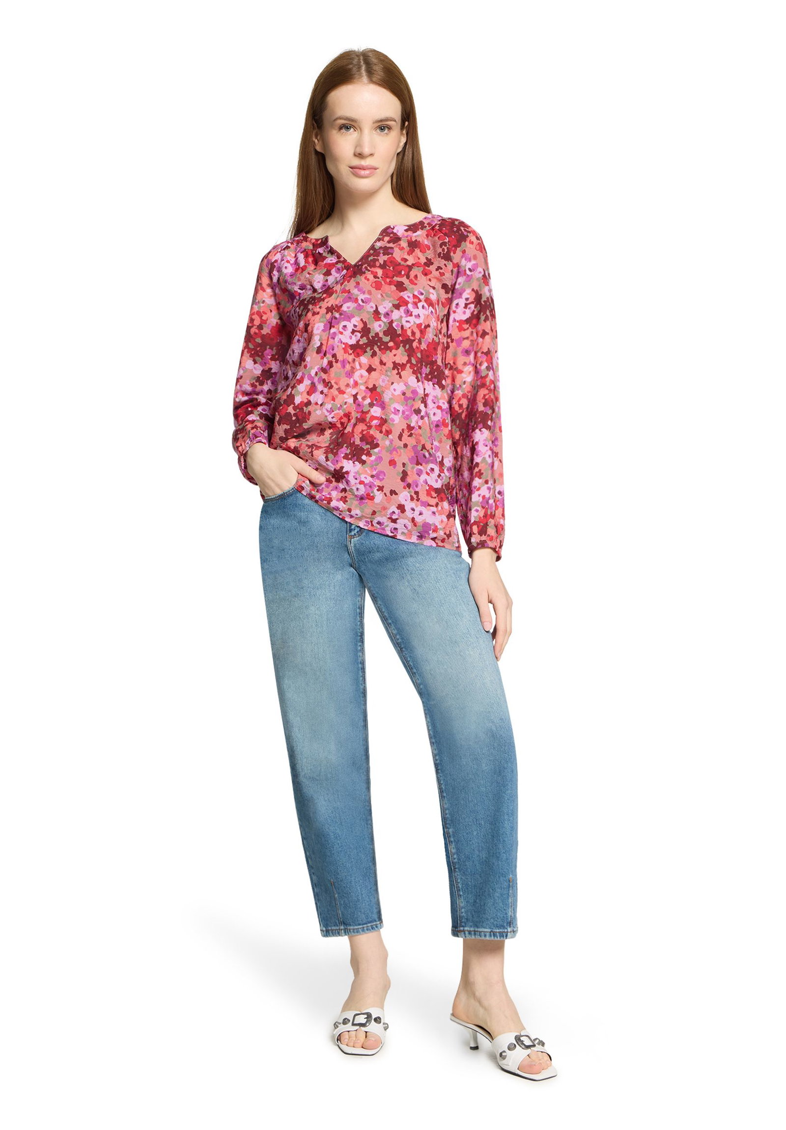 Cartoon |  Cartoon Druckbluse  | 36 | violett/rot