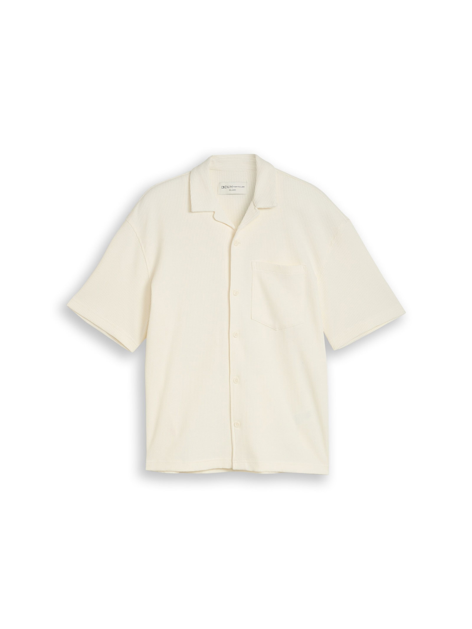 Relaxed Fit Resort Hemd mit Waffelstruktur #1