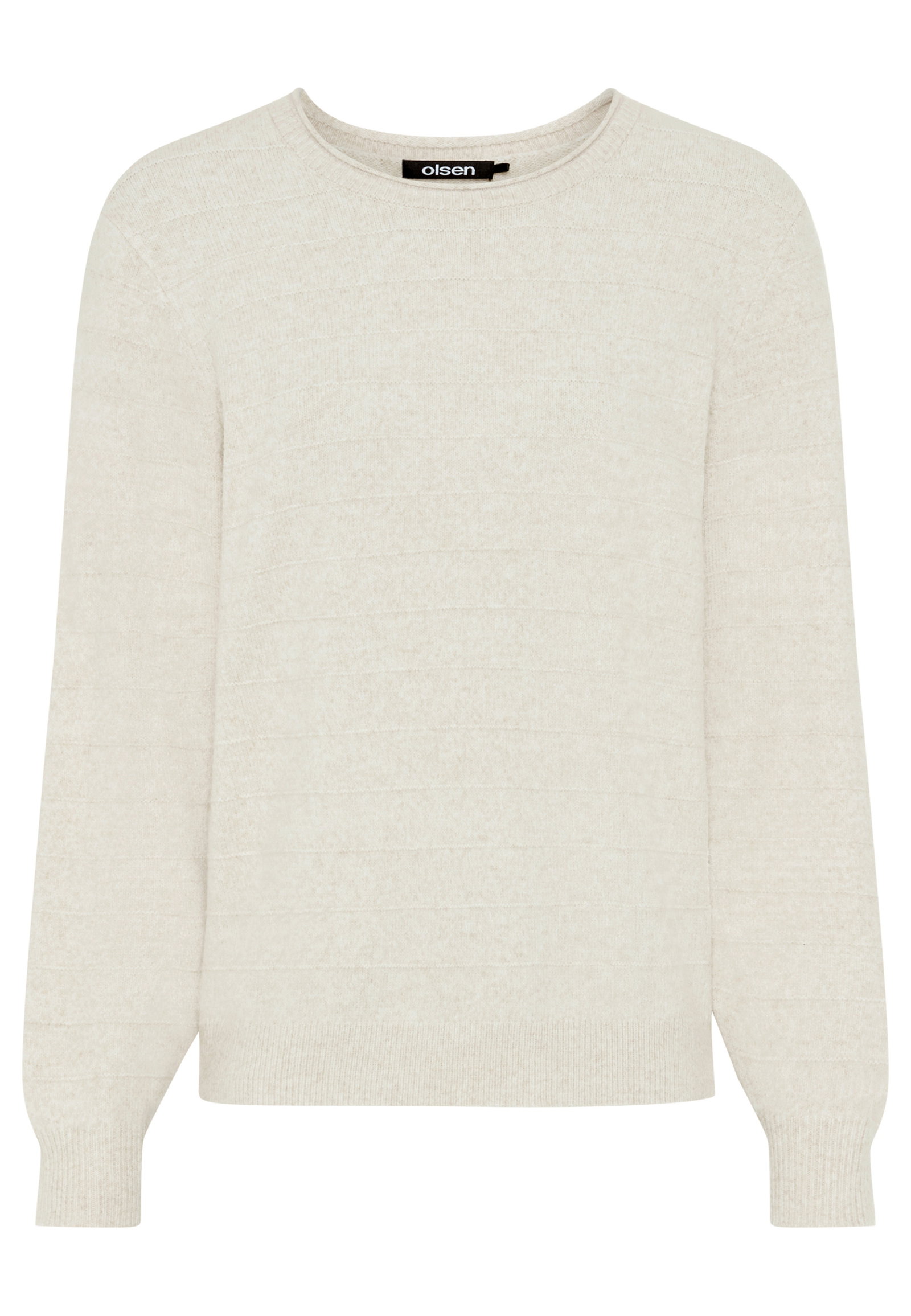 Pullover Long Sleeves, Almond Beige Mel. #1