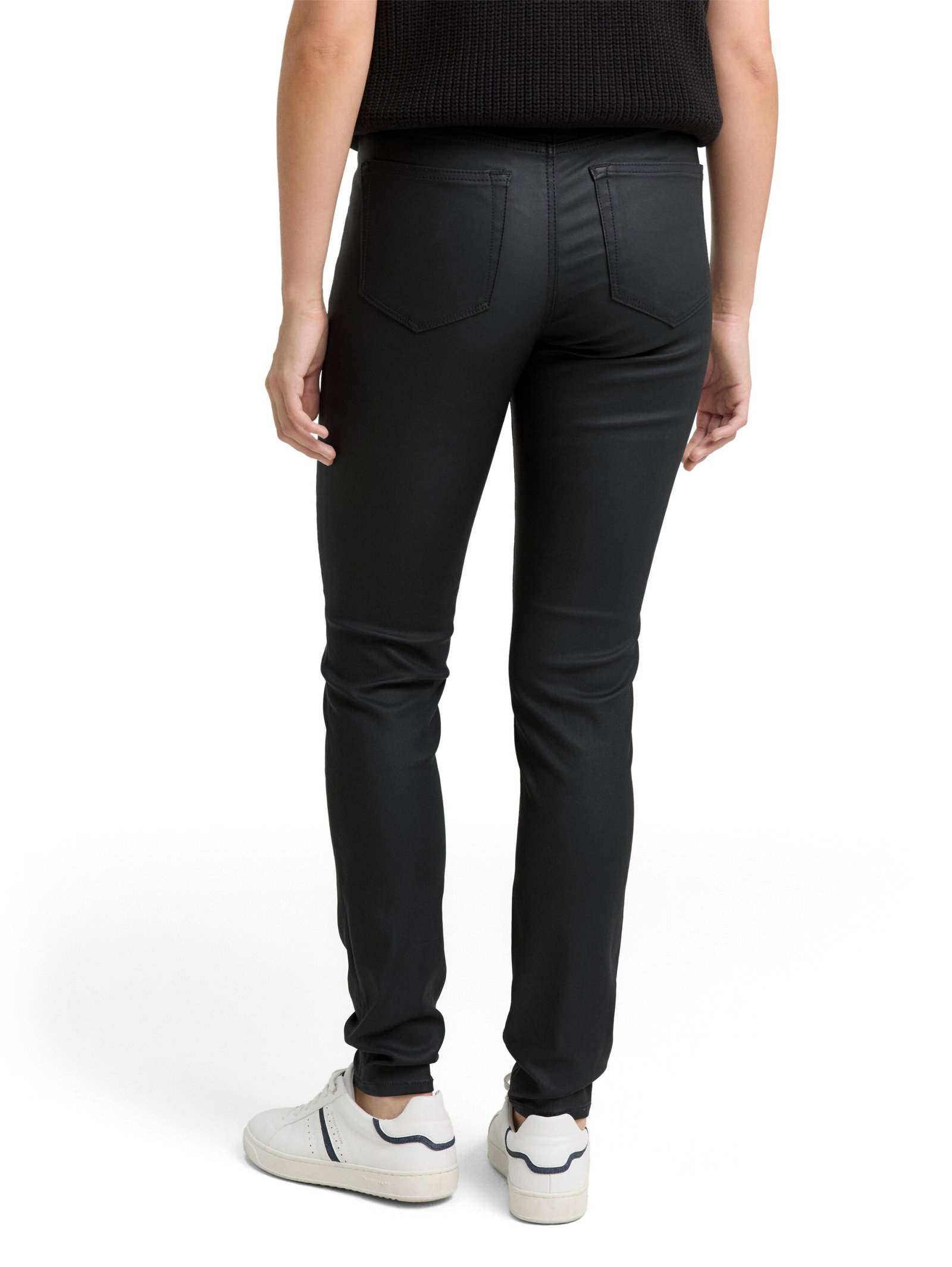 TTNELA SKINNY, coated black denim #4