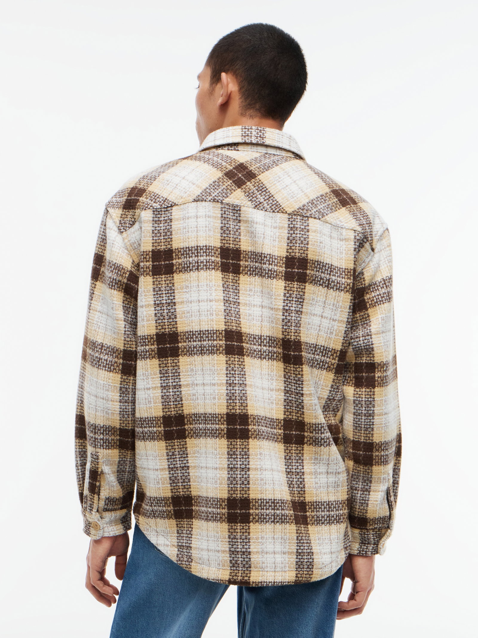 TJM CHECK OVERSHIRT EXT, BEIGE #4