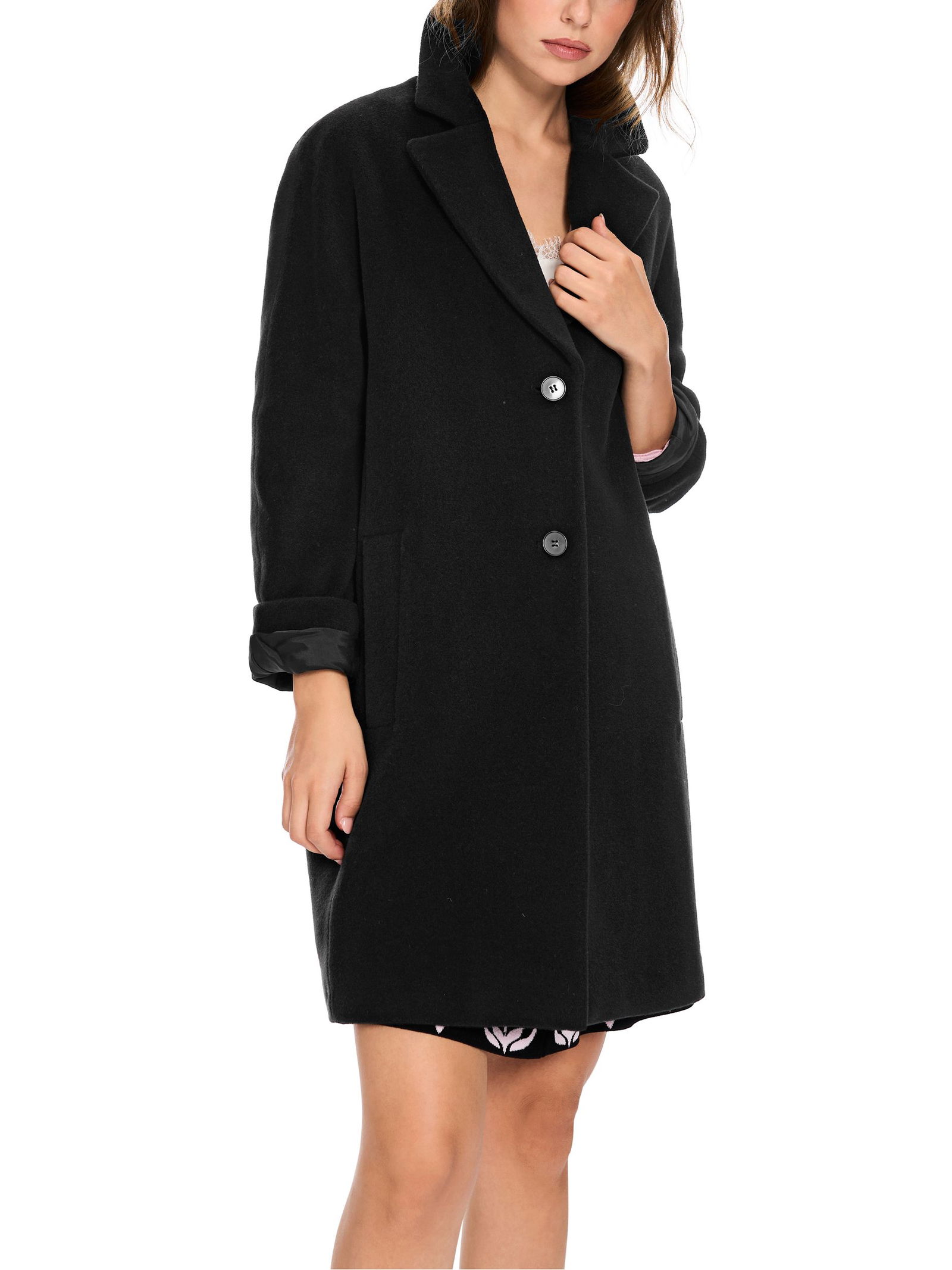 13780ce6cadaa7d41534cae30fac2f78 Marc Cain Additions |  Marc Cain Additions Wollmantel  | 44 | black