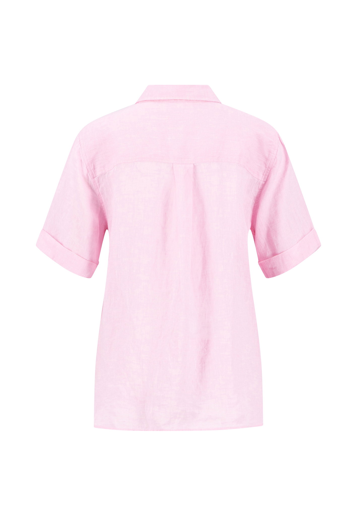 BLOUSE 1/2 SLEEVE LINEN CHAMBRAY, SORBET ROSE #2