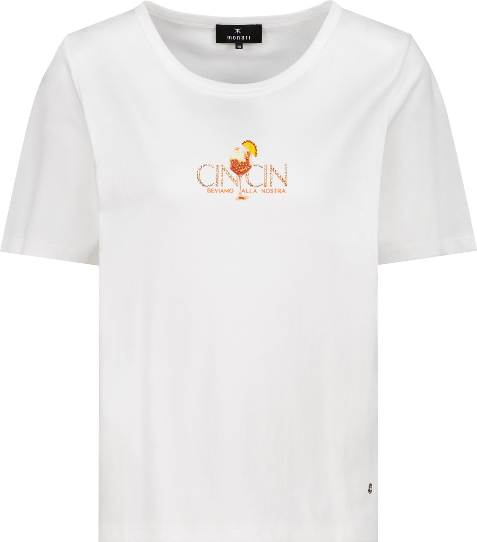 Monari |  T-Shirt, champagne beige | 36 | off-white