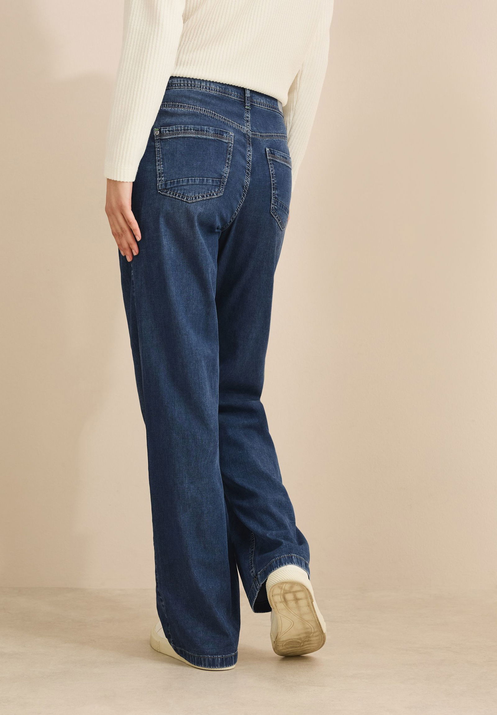 CECIL |  CECIL Schlaghose  | 33/30 | mid blue used wash
