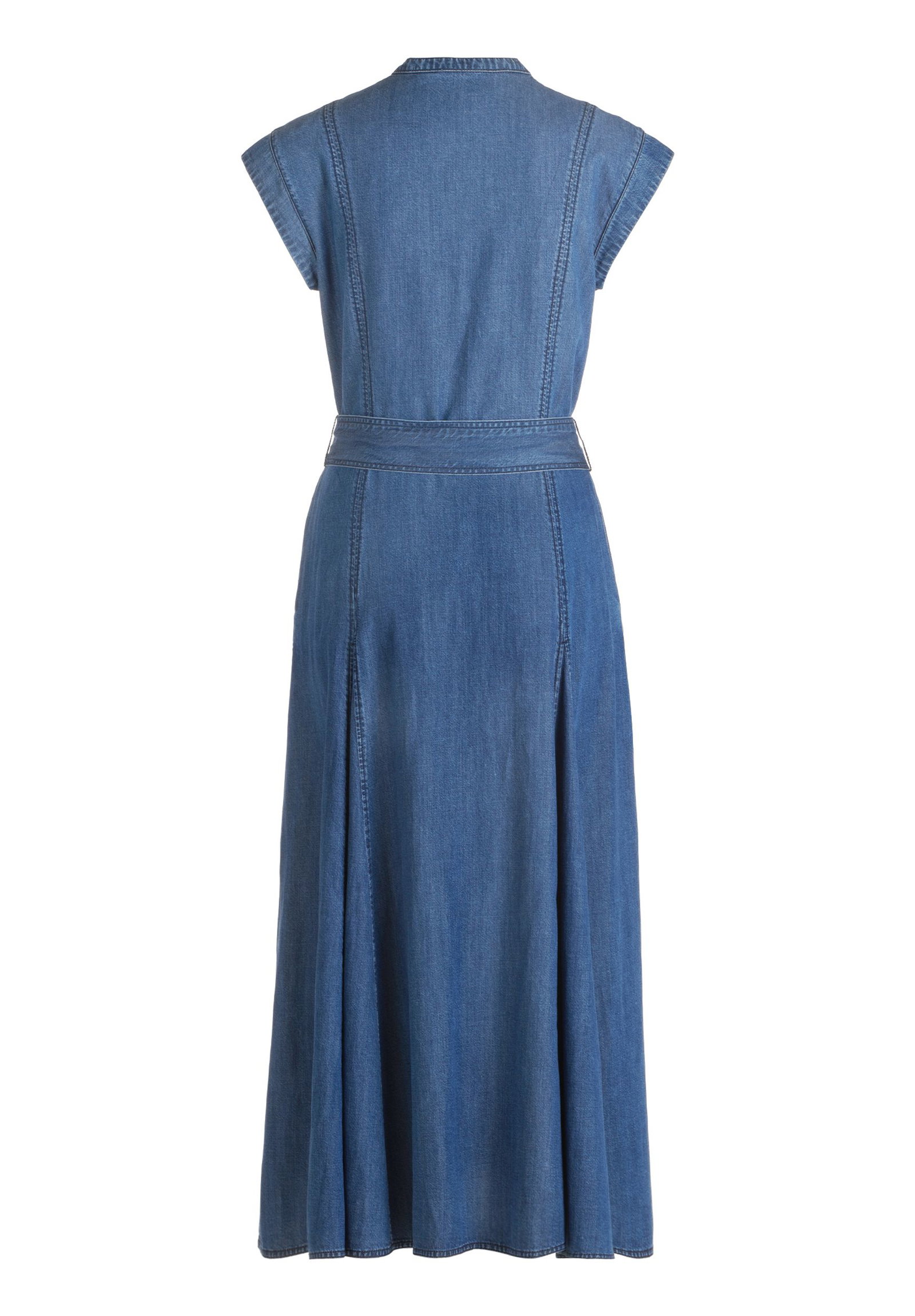 |  Kleid Kurz 1/2 Arm, Middle Blue Denim | 36 | blau