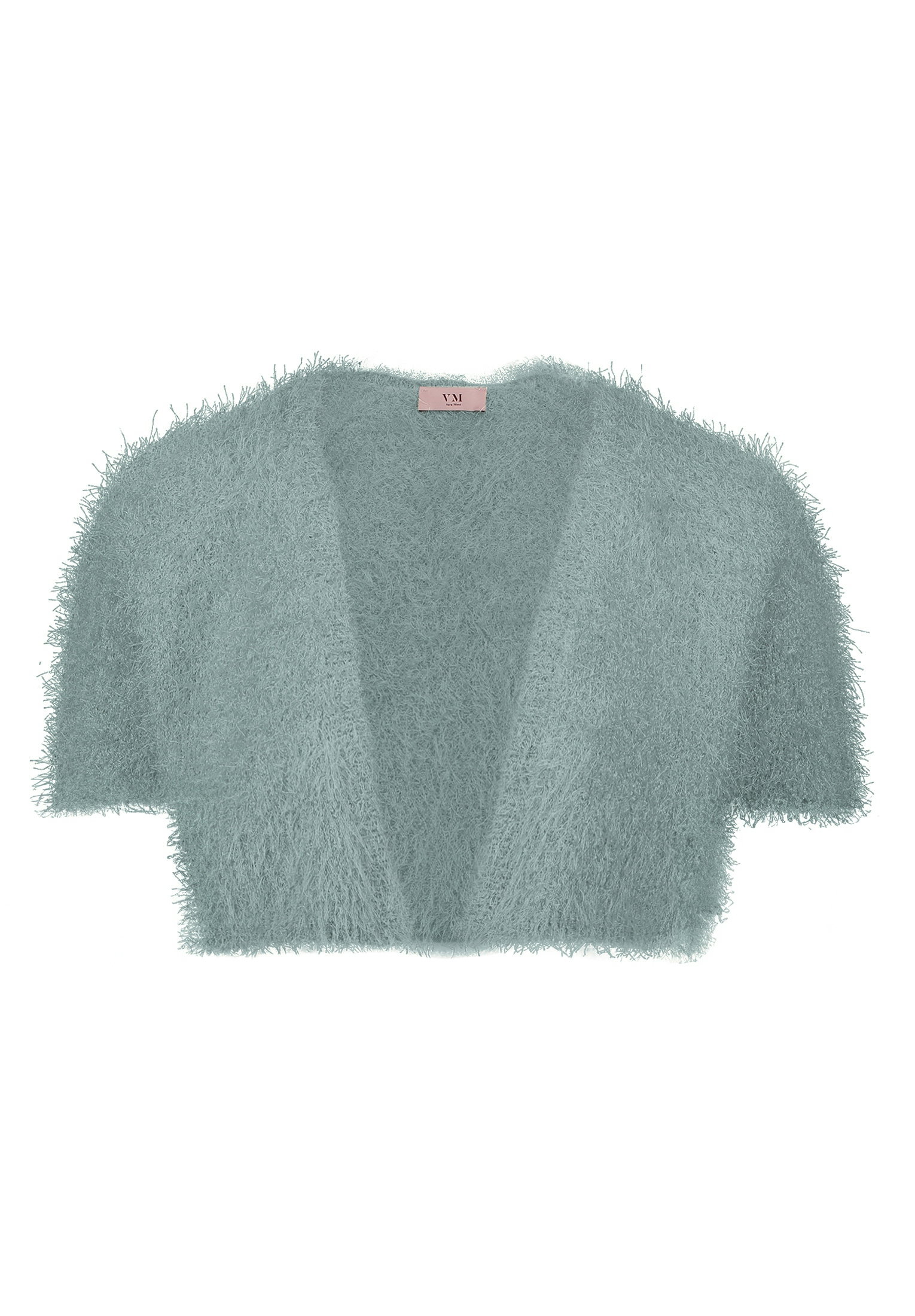 Strickjacke Kurz 1/2 Arm, Smoky Salvia #1