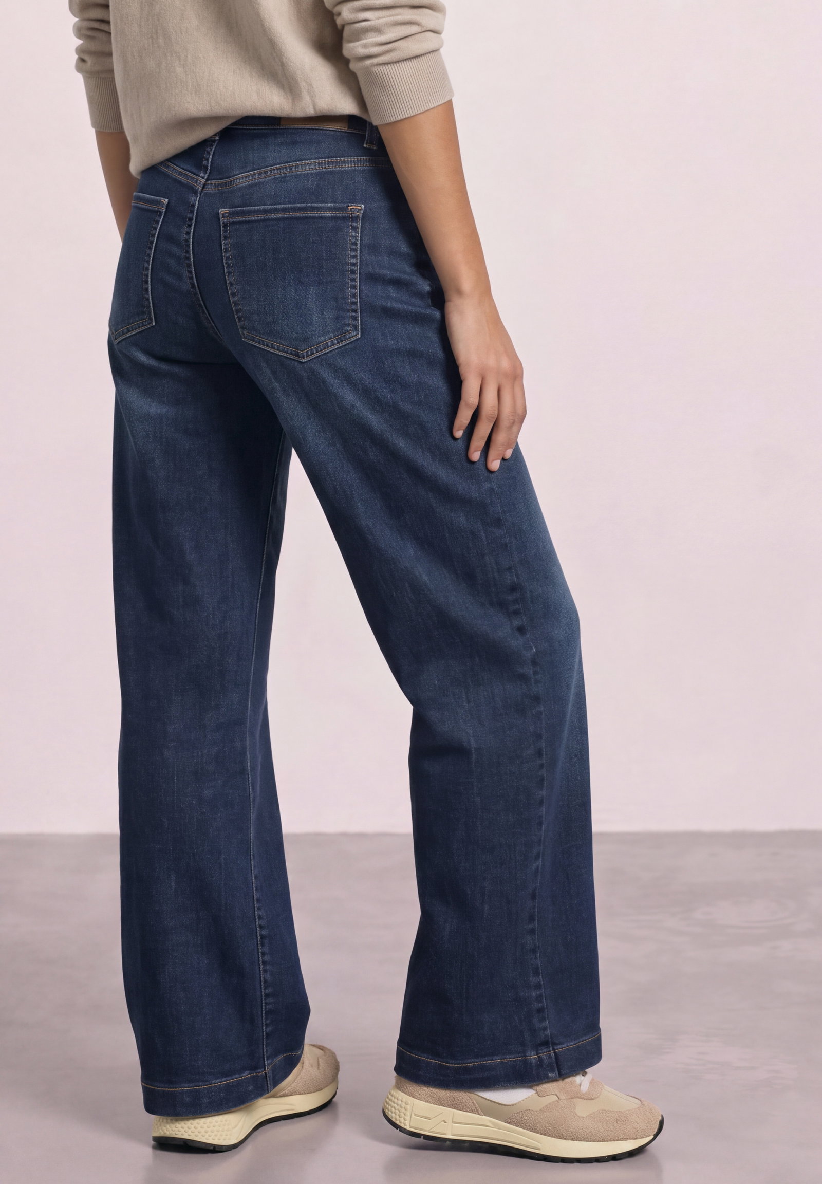 QR Style Emee Wide Leg,hw,dark, Dark Blue Clean washed #4