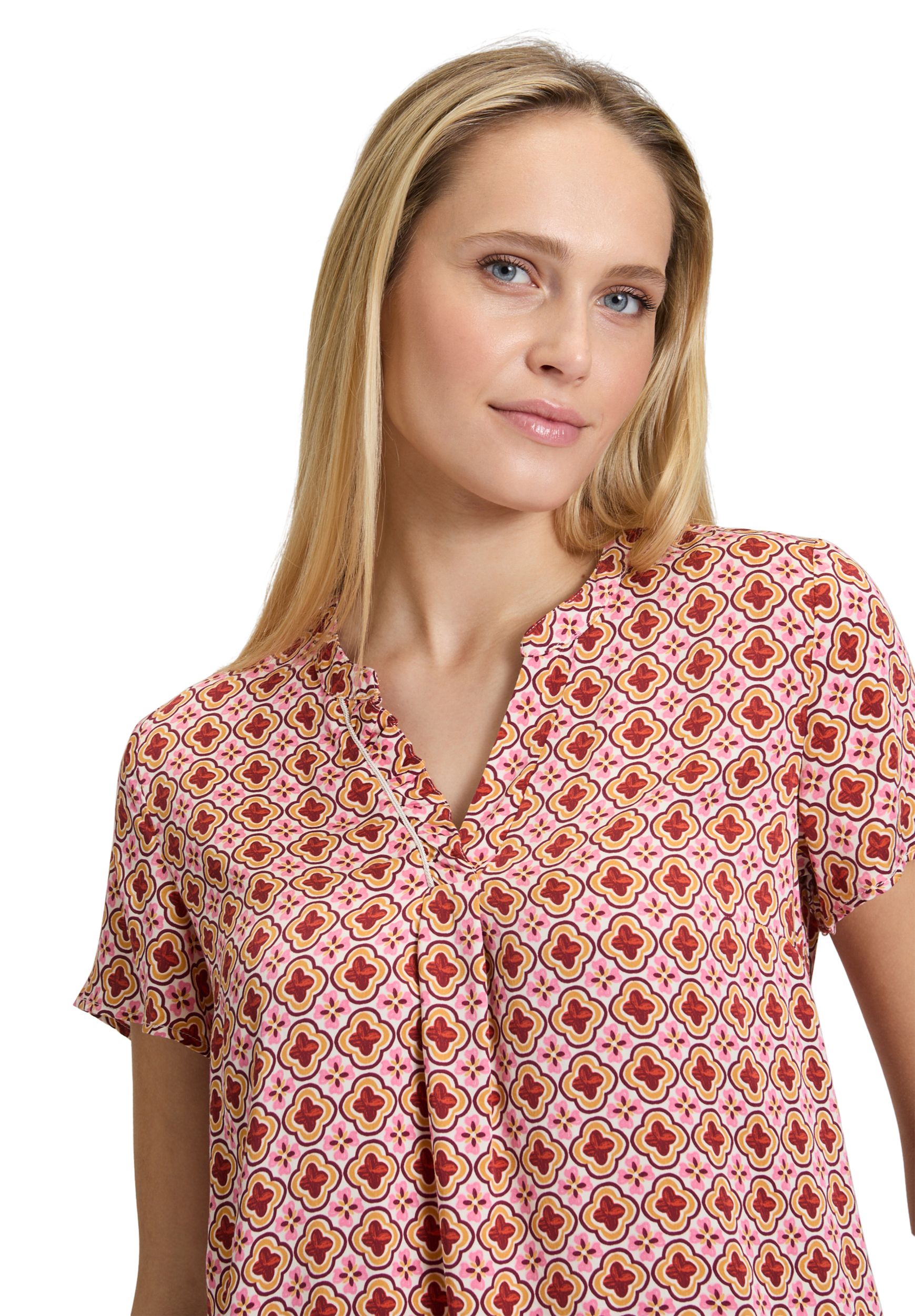 Cartoon |  Cartoon Druckbluse  | 40 | cream/rosé