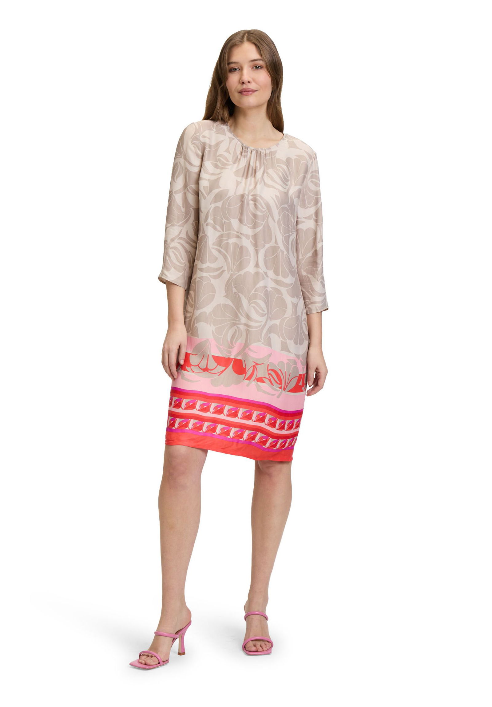 Betty Barclay |  Betty Barclay Freizeitkleid  | 40 | taupe/rot
