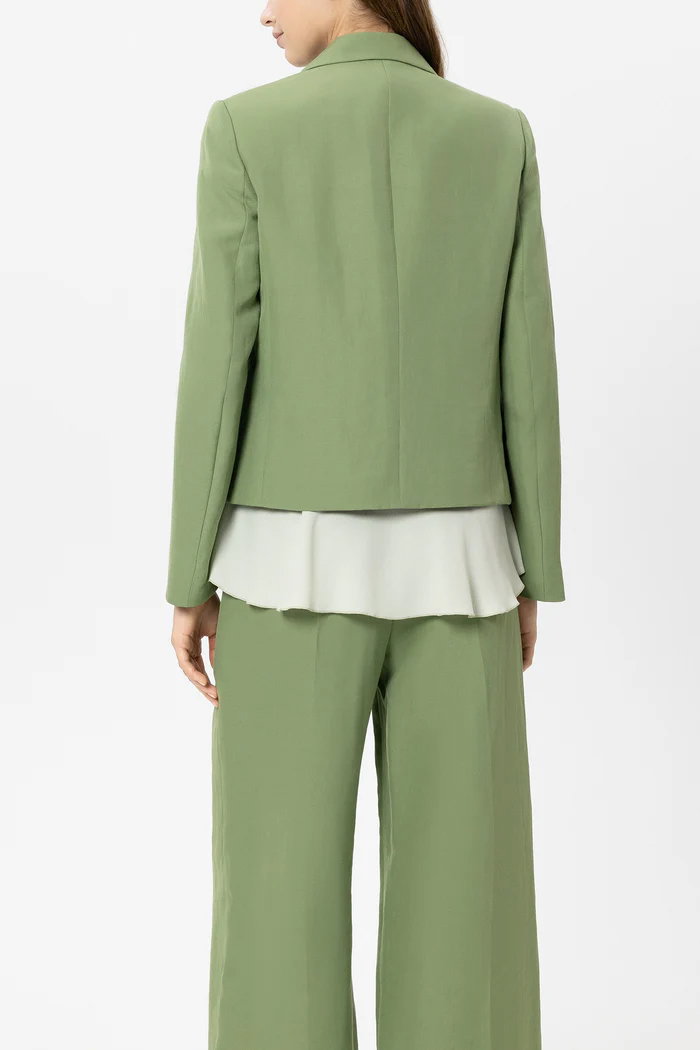 Luisa Cerano Blazer aus Leinen-Mix, moss green #4