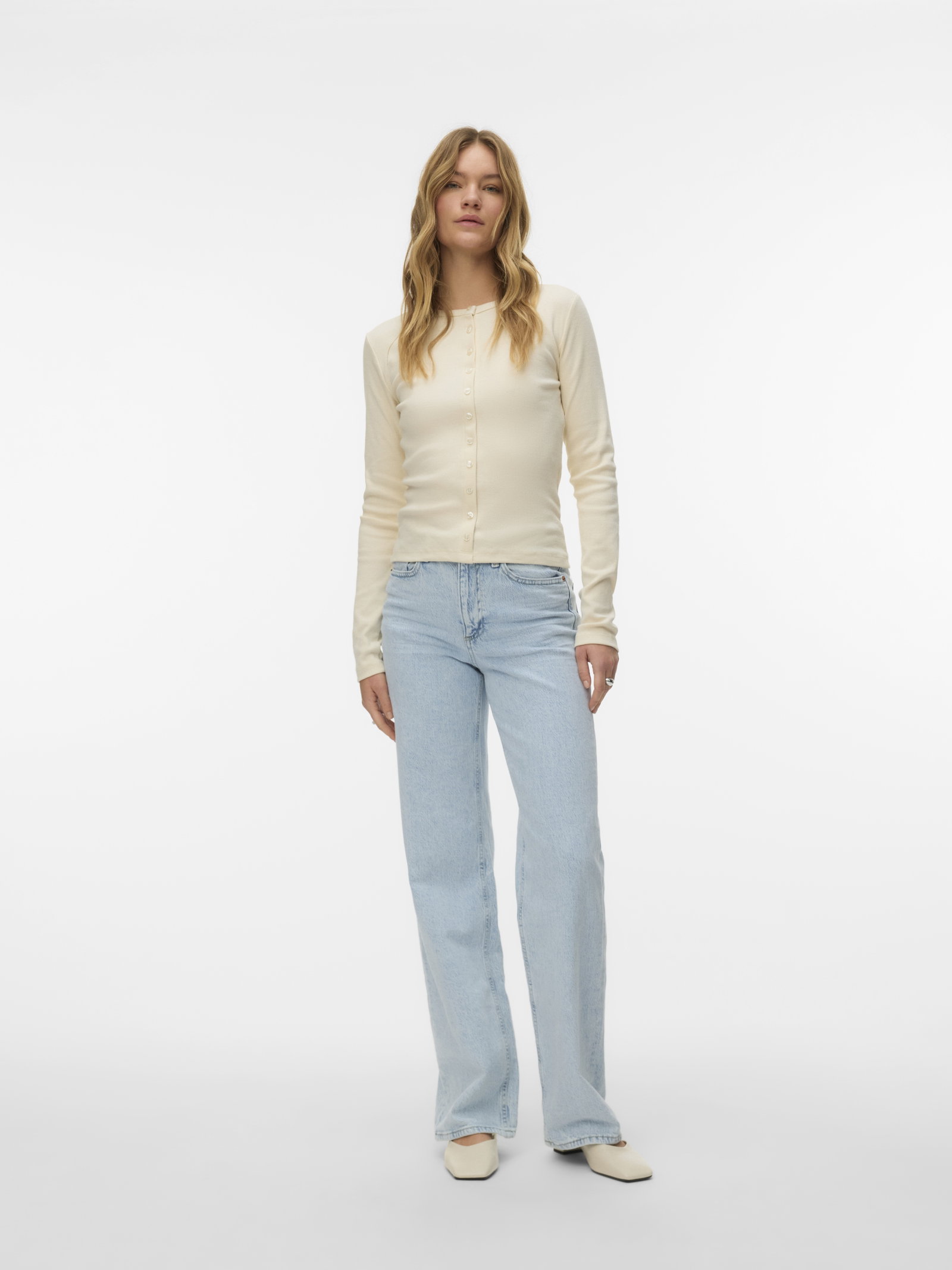 VMTESSA HR WIDE JEANS RA3052 GA NOO, Light Blue Denim #3