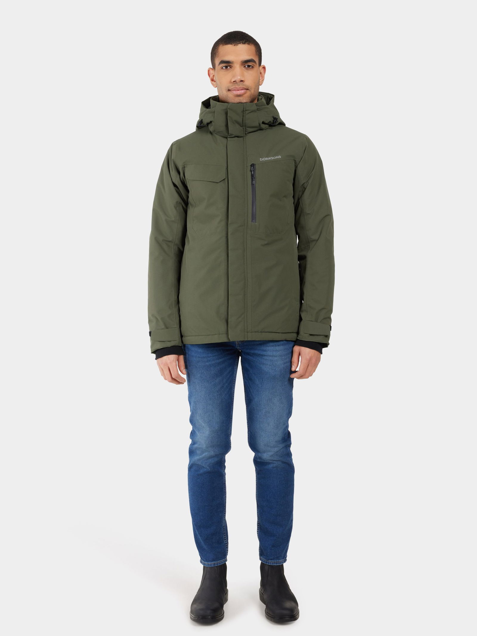 87a42cfe3b43e54bb7f9b63fd5963fc5 Didriksons | Didriksons wasserdichte Funktionsjacke "Stefan" | XXL | deep green