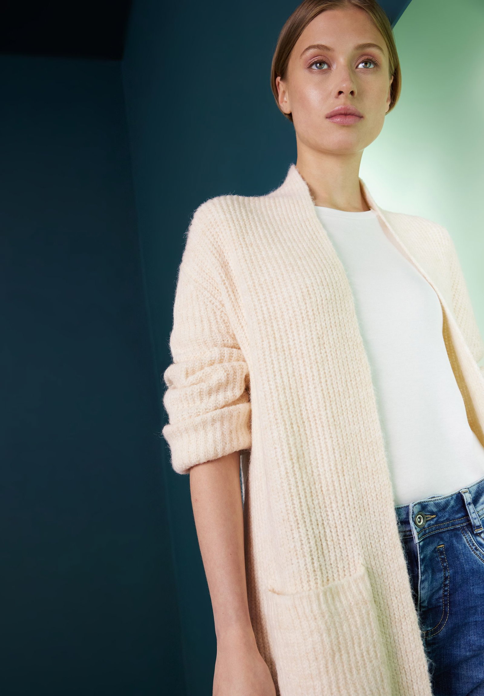 65cebbfb8964b7a8fe0a3be24a30a9b2 Street One | Street One Strickjacke | Cardigan | 40 | cream white melange