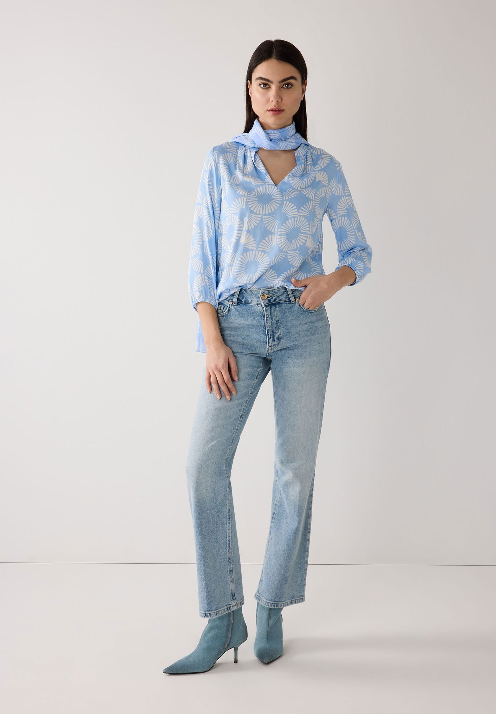 More & More |  More & More Druckbluse  | 38 | mehrfarbig