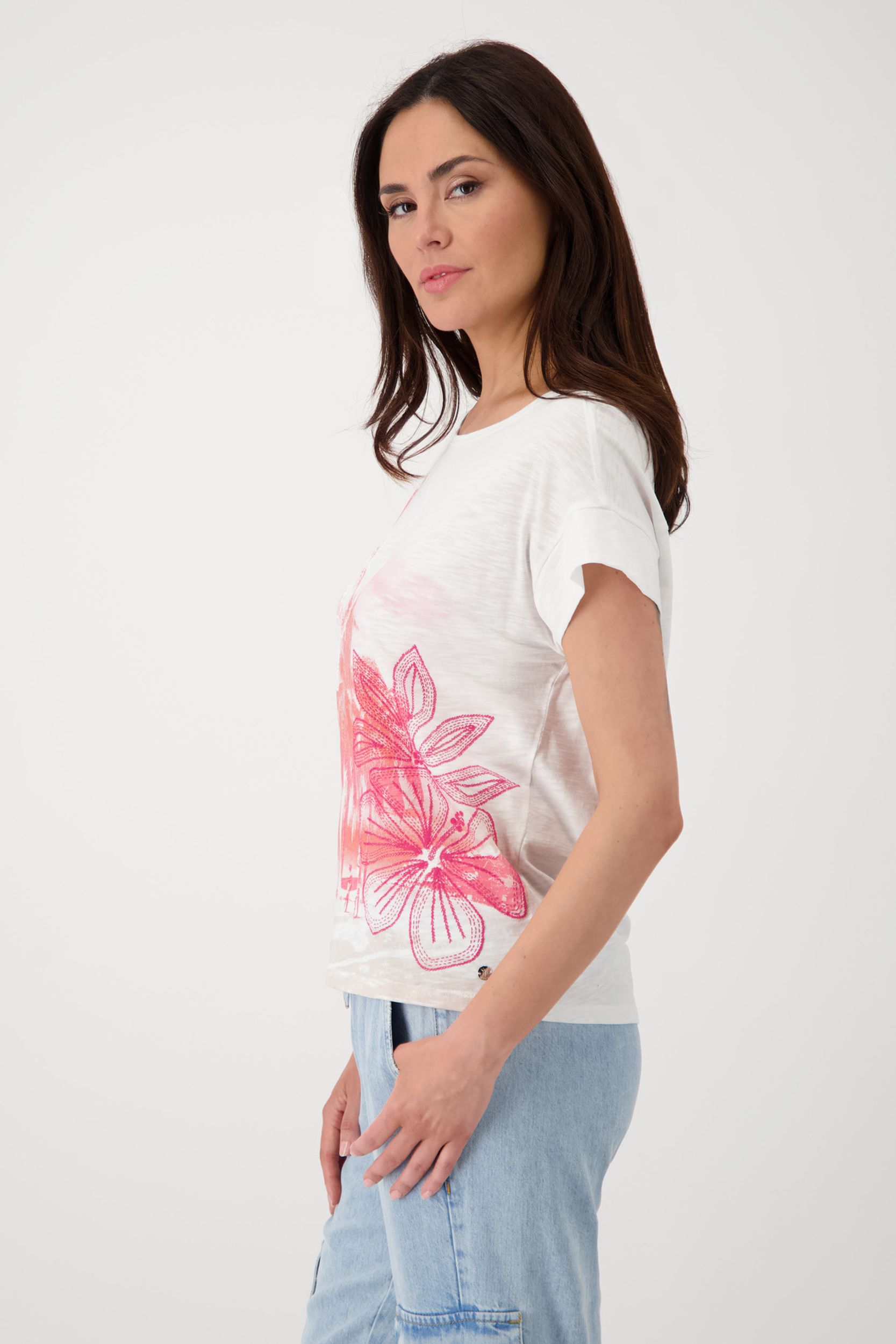 Monari |  T-Shirt, cream | 40