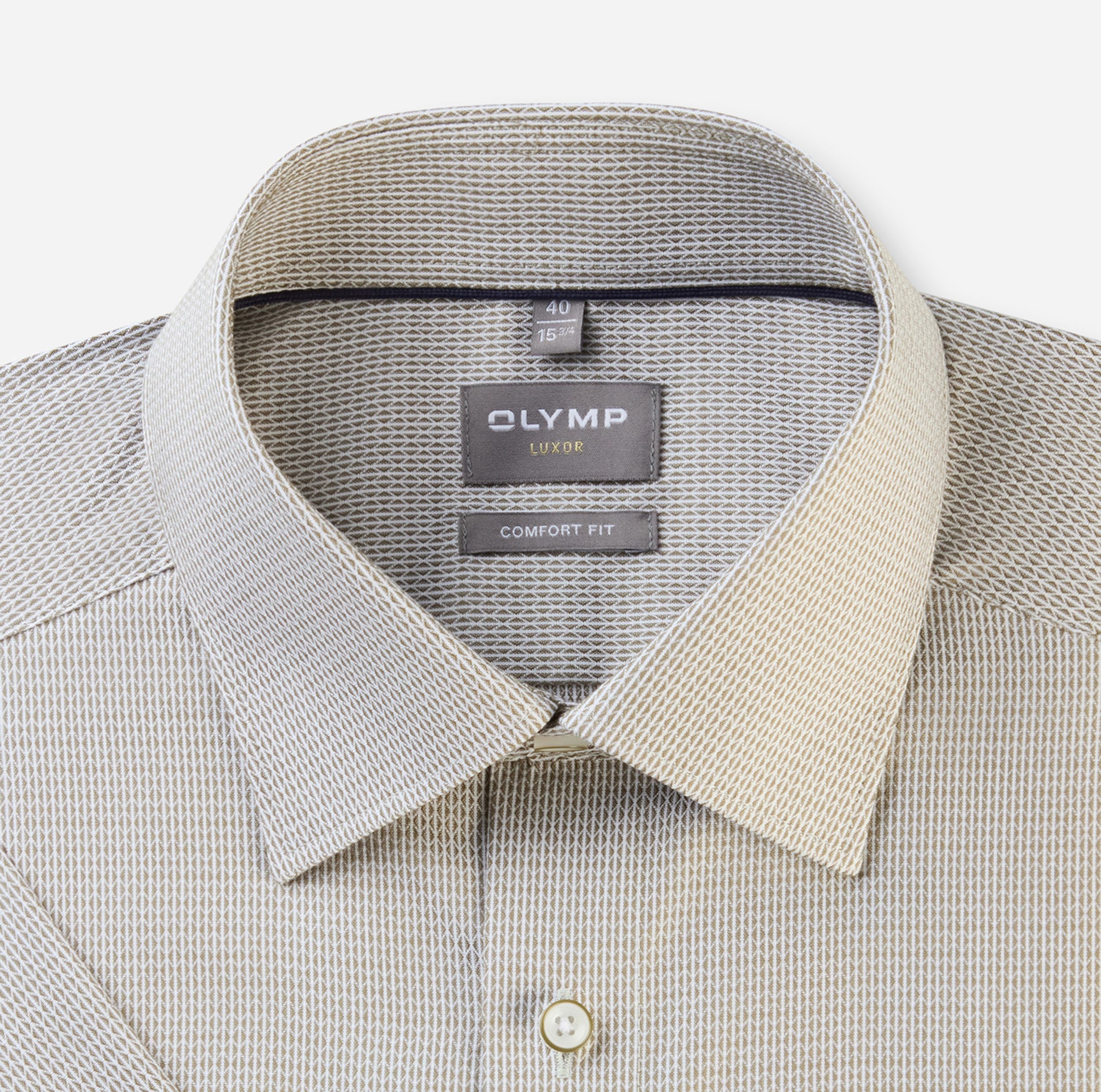 Olymp |  Olymp Hemd Modern Fit  | 42 | oliv