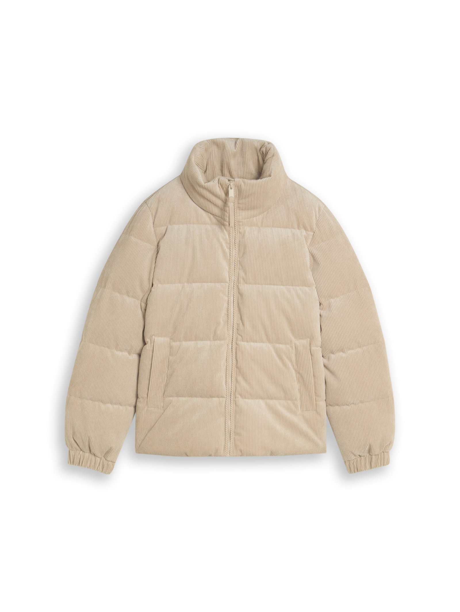 corduroy puffer jacket, Cashew Beige #1