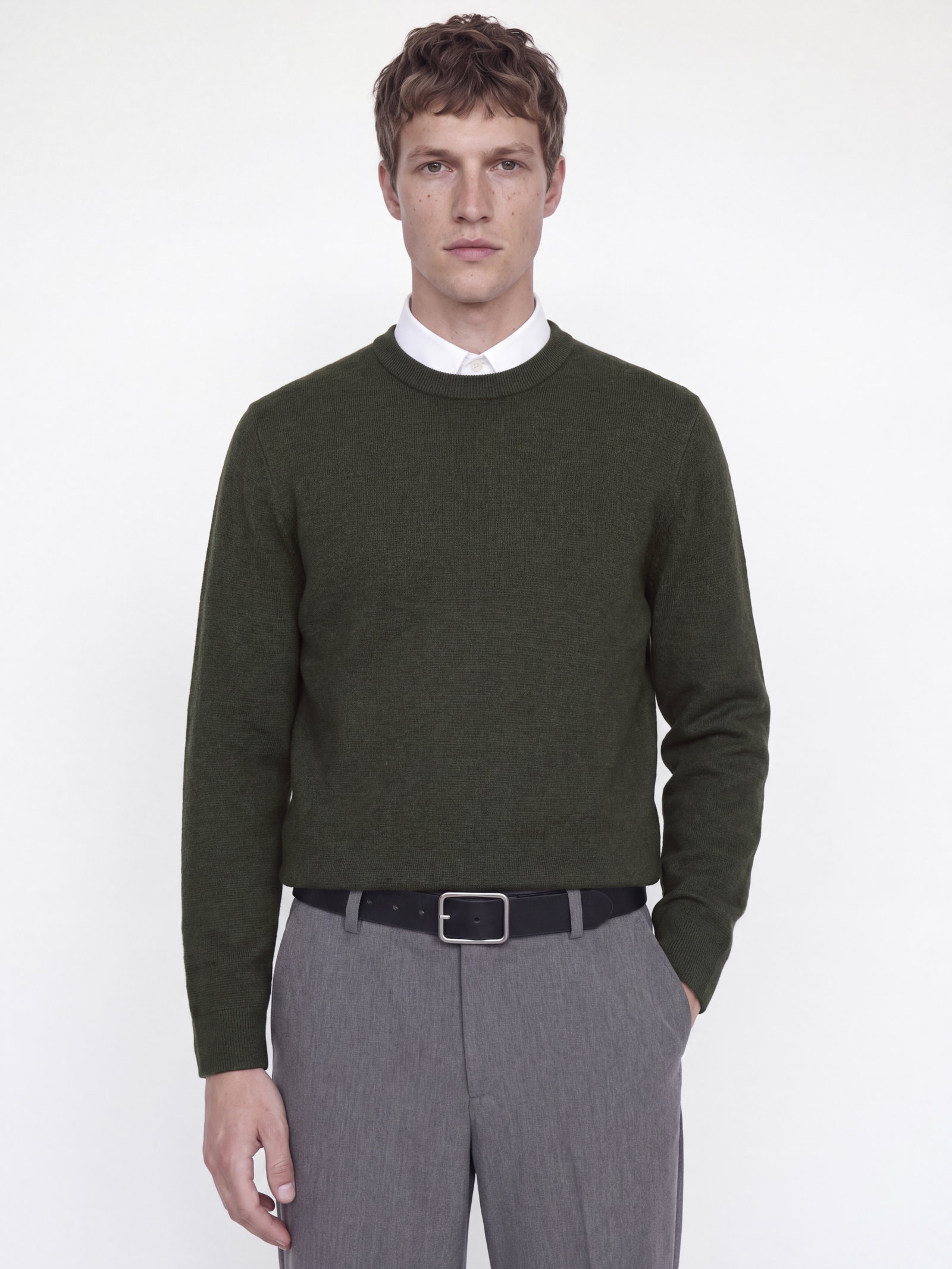 JPRBLAMILANO STITCH KNIT CREW NECK, Rosin/Melange #4
